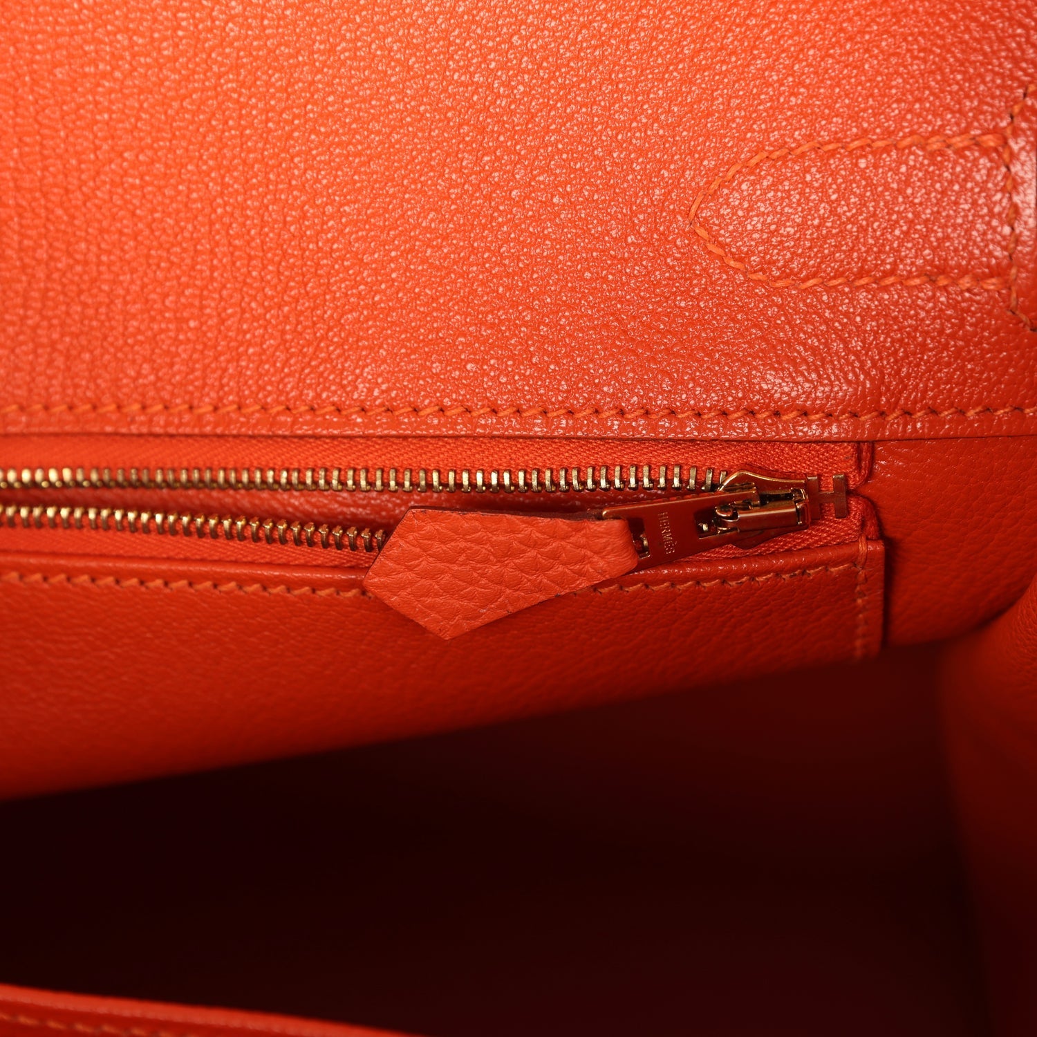 Hermes Birkin 30 Feu Togo Gold Hardware