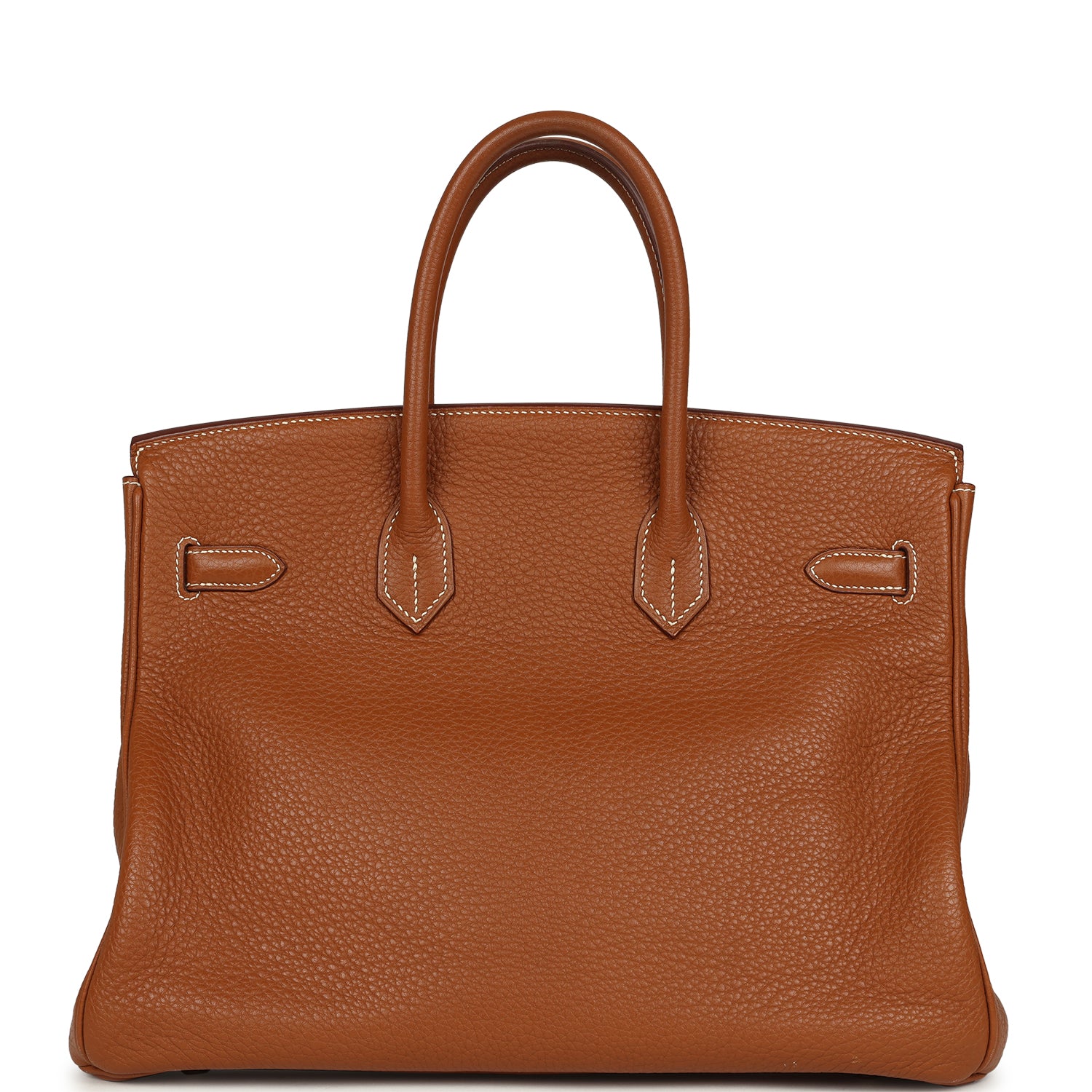 Pre-owned Hermes Birkin 35 Gold Togo Palladium Hardware