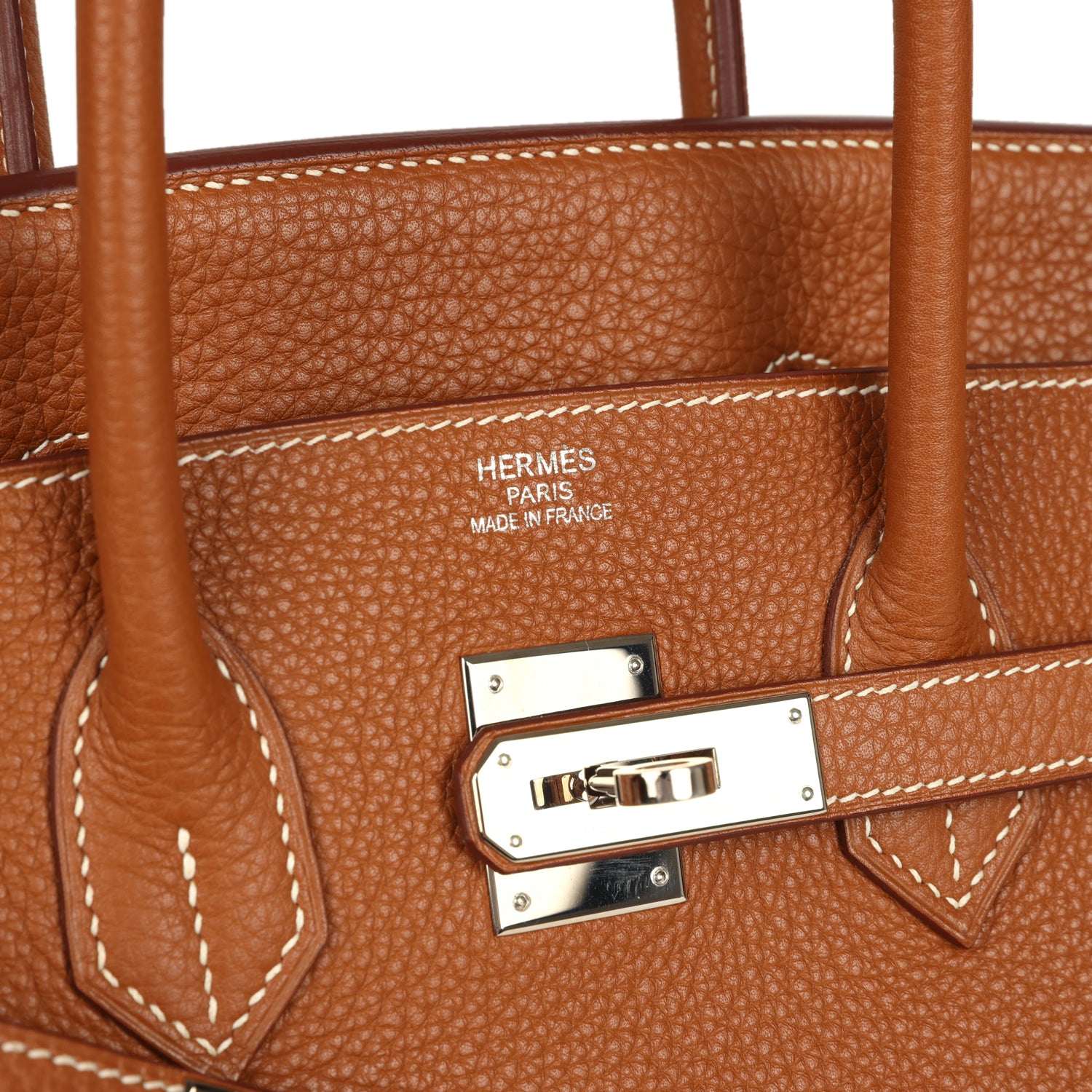 Pre-owned Hermes Birkin 35 Gold Togo Palladium Hardware