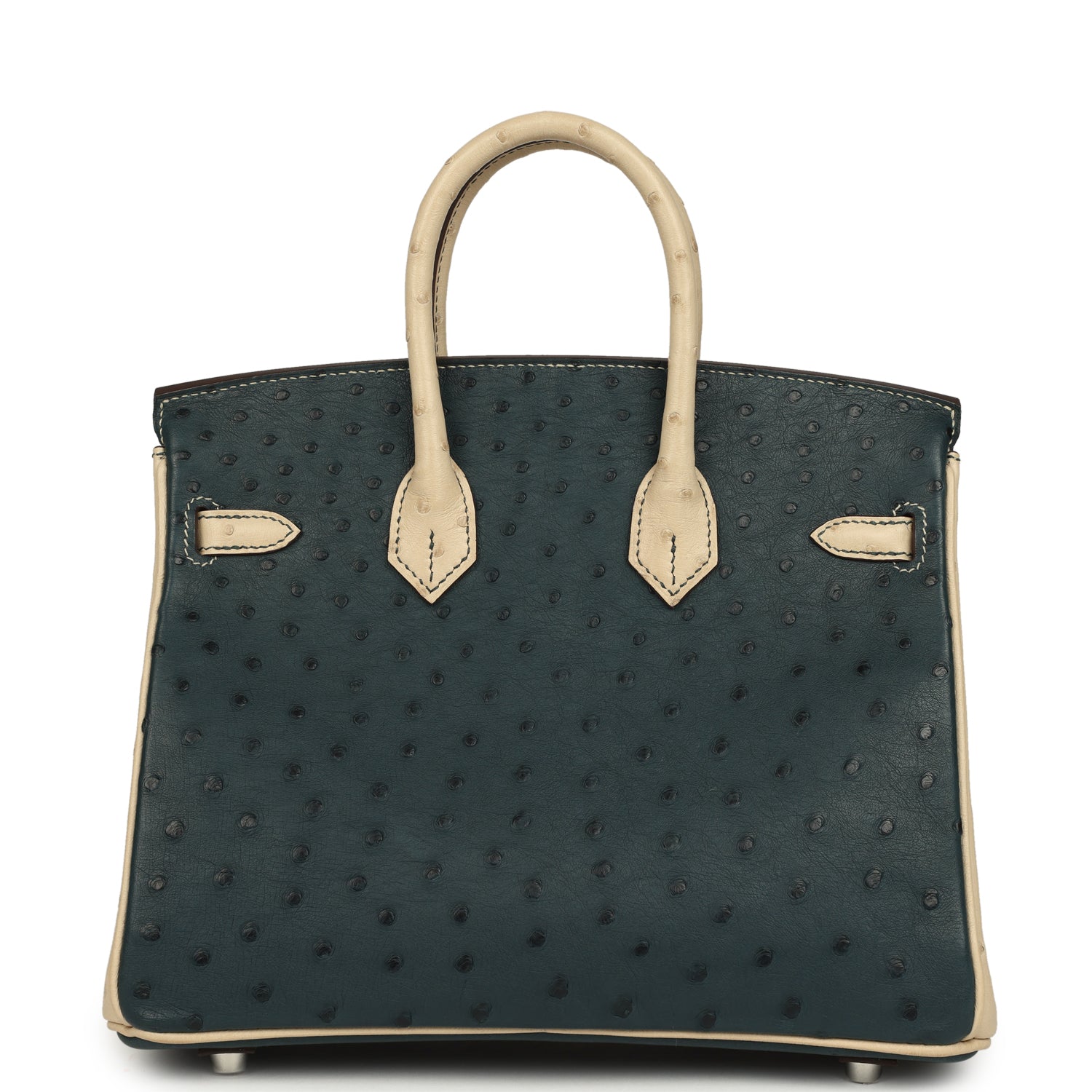 Hermes Special Order (HSS) Birkin 25 Vert Cypress and Parchemin Brushed Palladium Hardware
