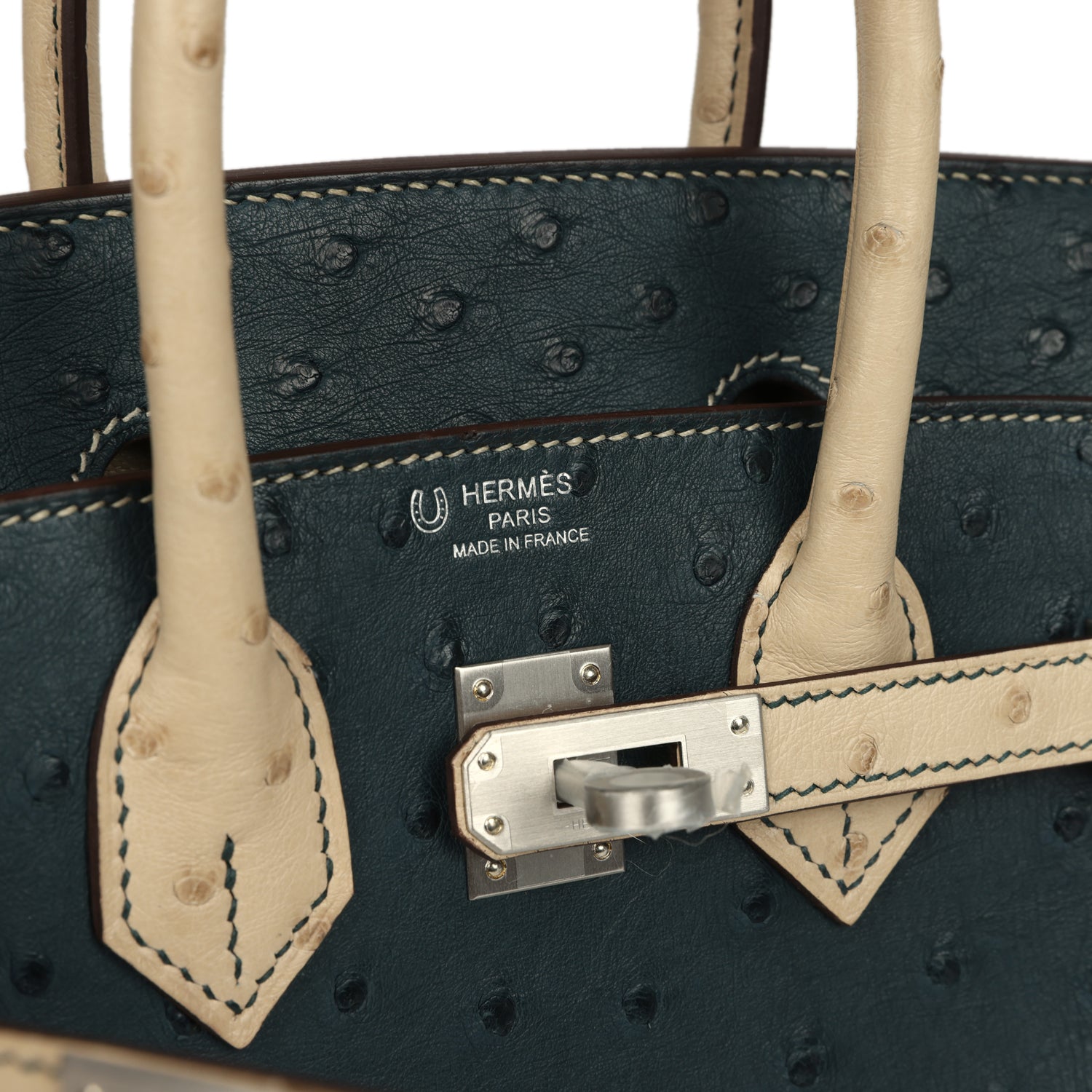 Hermes Special Order (HSS) Birkin 25 Vert Cypress and Parchemin Brushed Palladium Hardware
