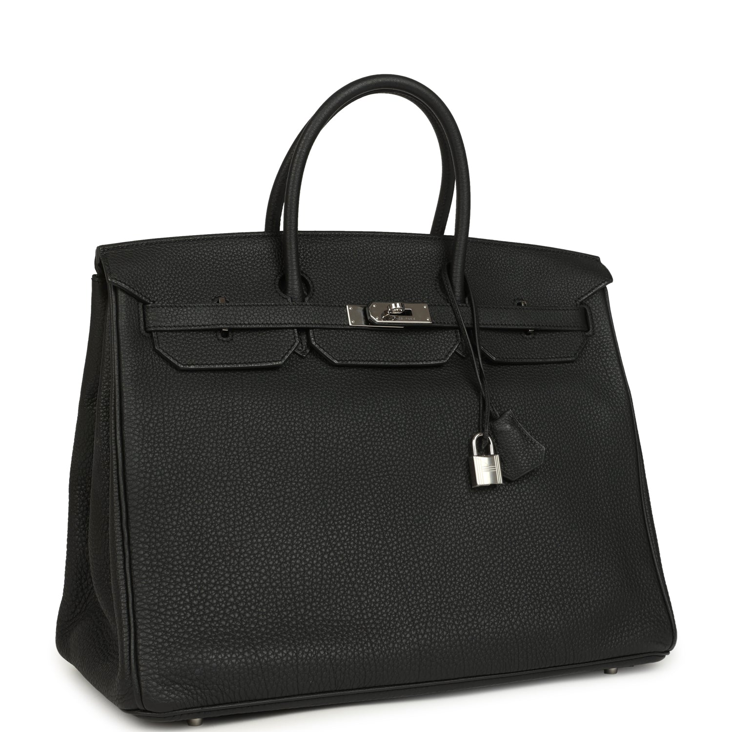 Pre-owned Hermes Birkin 40 Black Togo Palladium Hardware