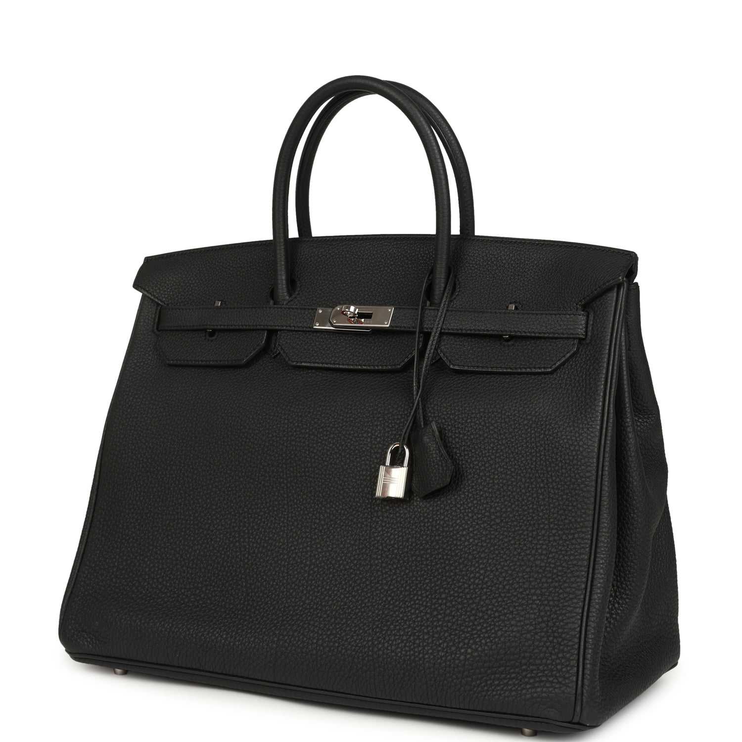Pre-owned Hermes Birkin 40 Black Togo Palladium Hardware