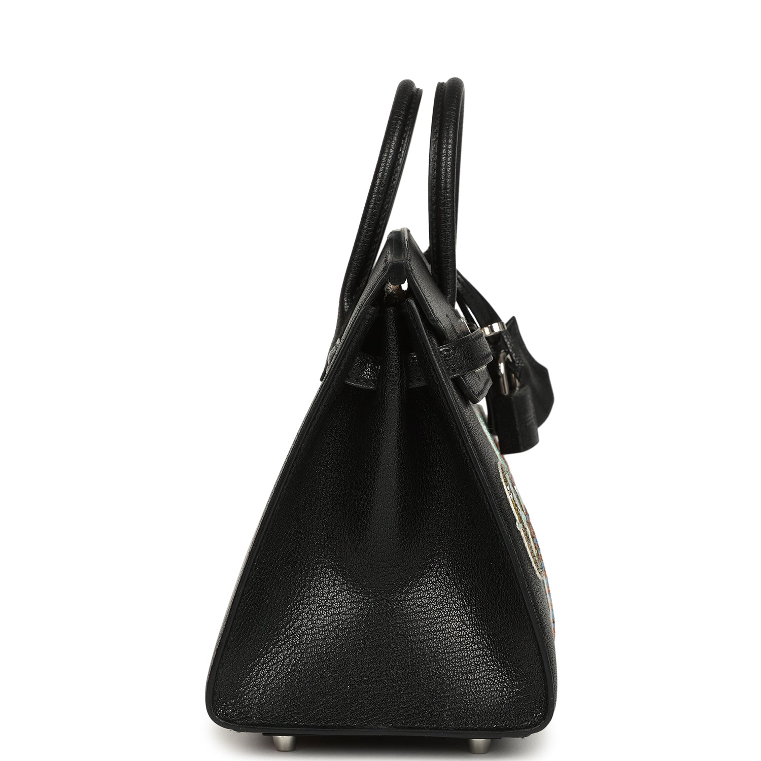 Hermes Birkin Sellier 20 “Bouclerie Moderne Casaque” Black Chevre Chamkila Palladium Hardware