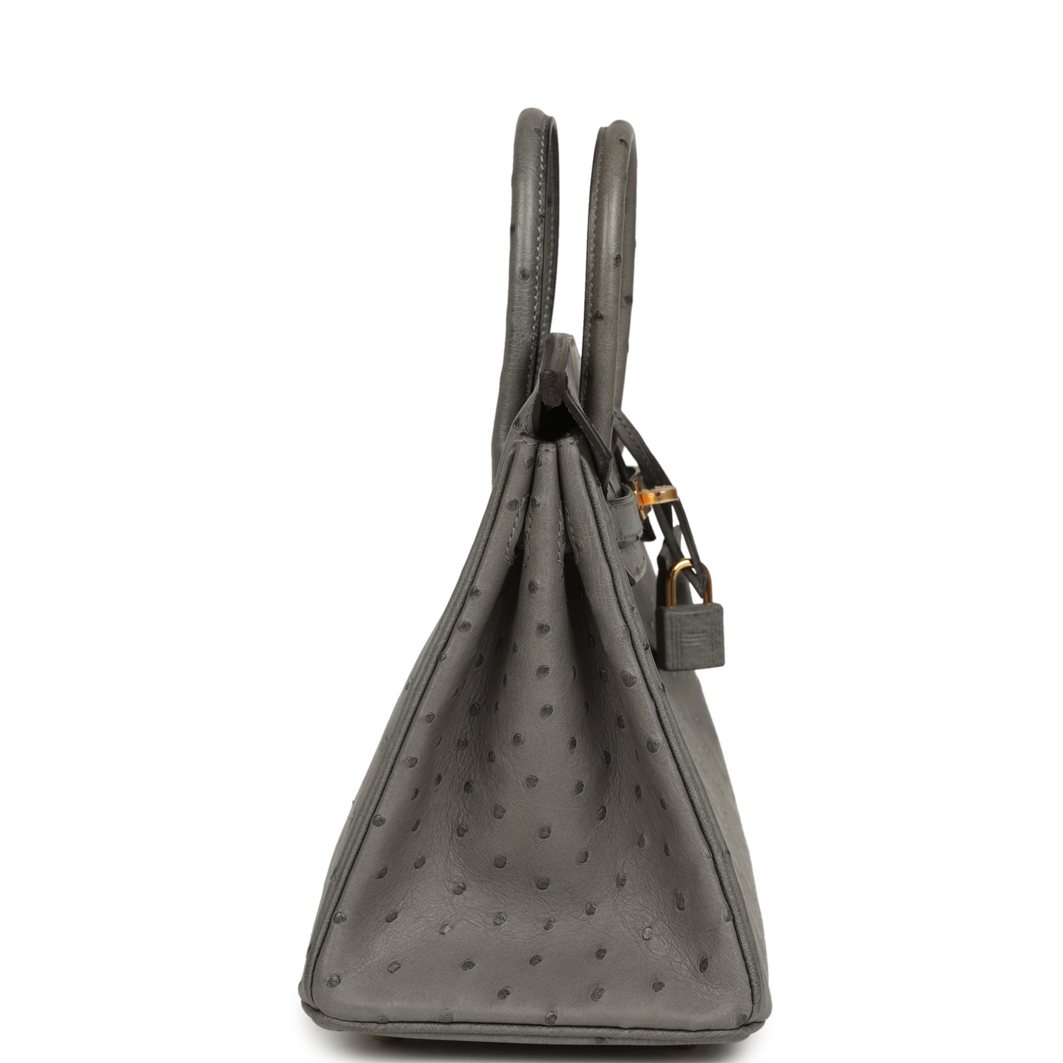 Hermes Birkin 25 Gris Meyer Ostrich Gold Hardware