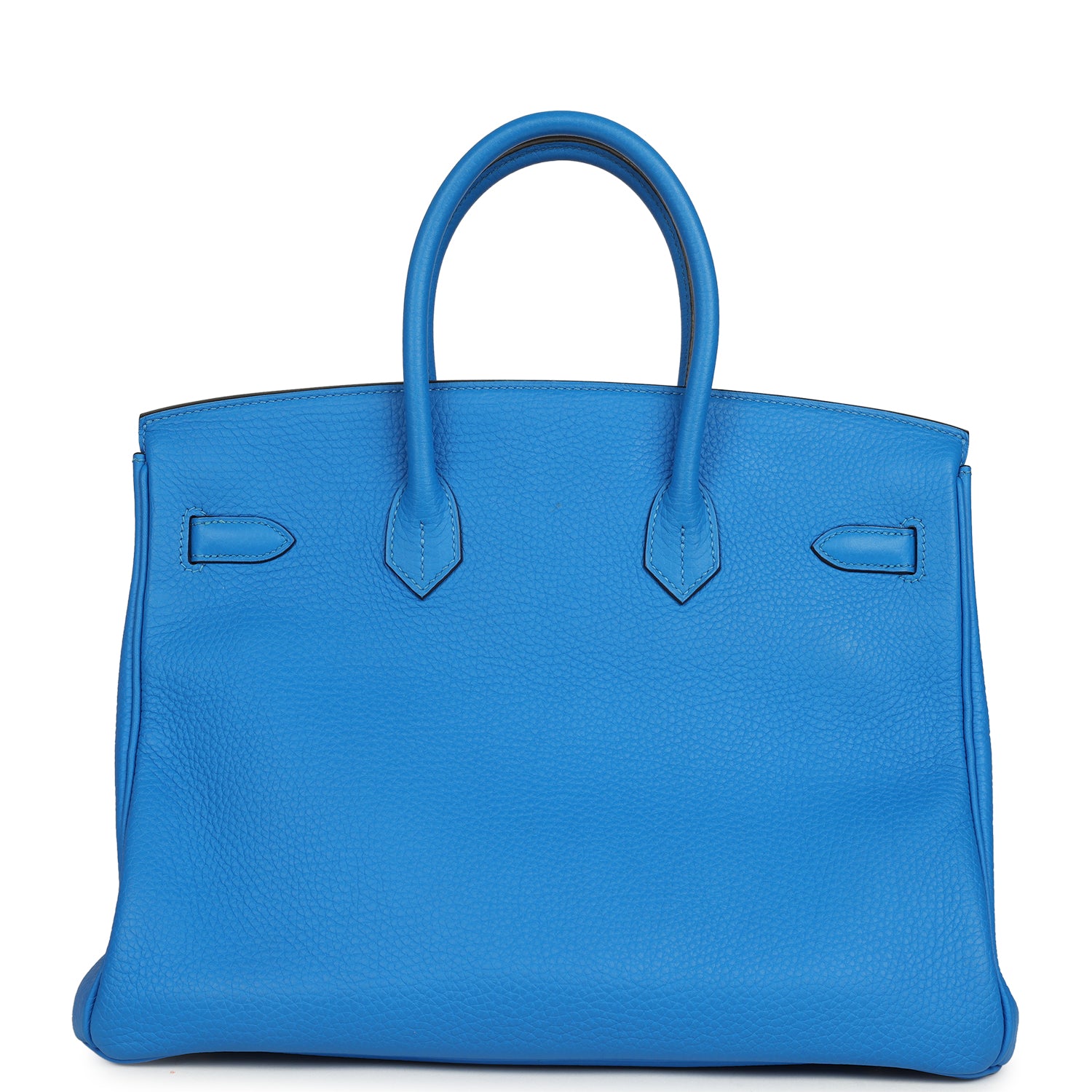 Pre-owned Hermes Birkin 35 Bleu Hydra Clemence Gold Hardware
