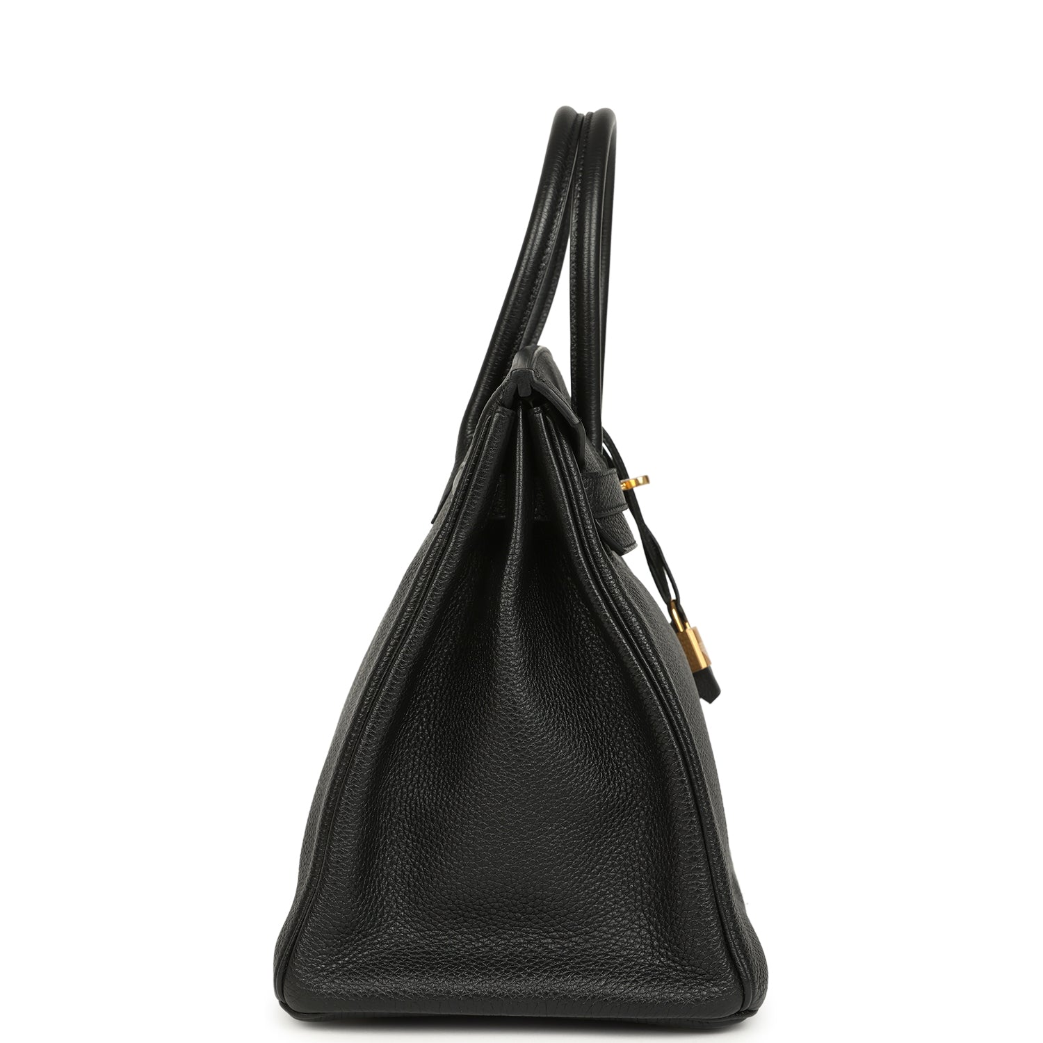 Pre-owned Hermes Birkin 35 Black Togo Gold Hardware