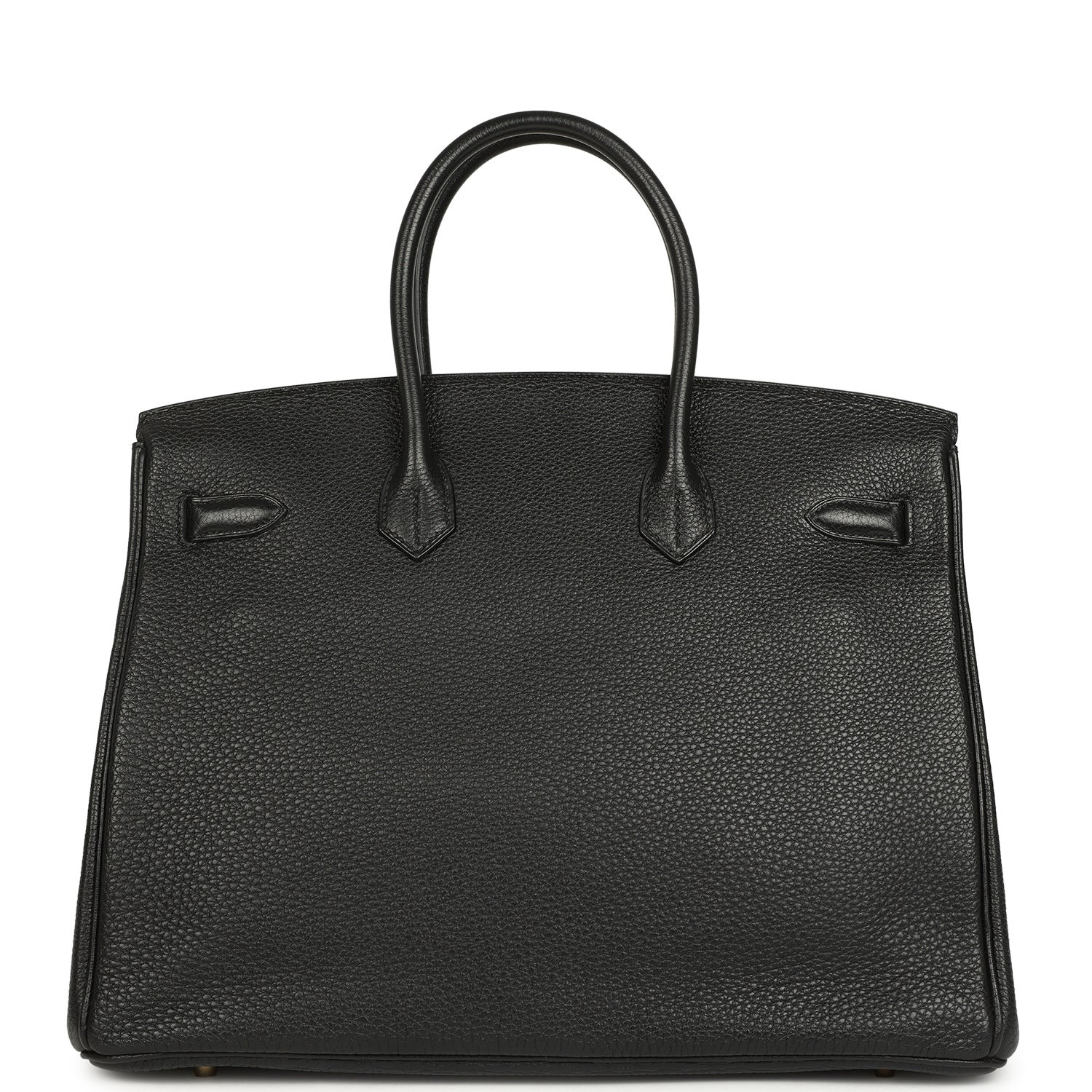 Pre-owned Hermes Birkin 35 Black Togo Gold Hardware
