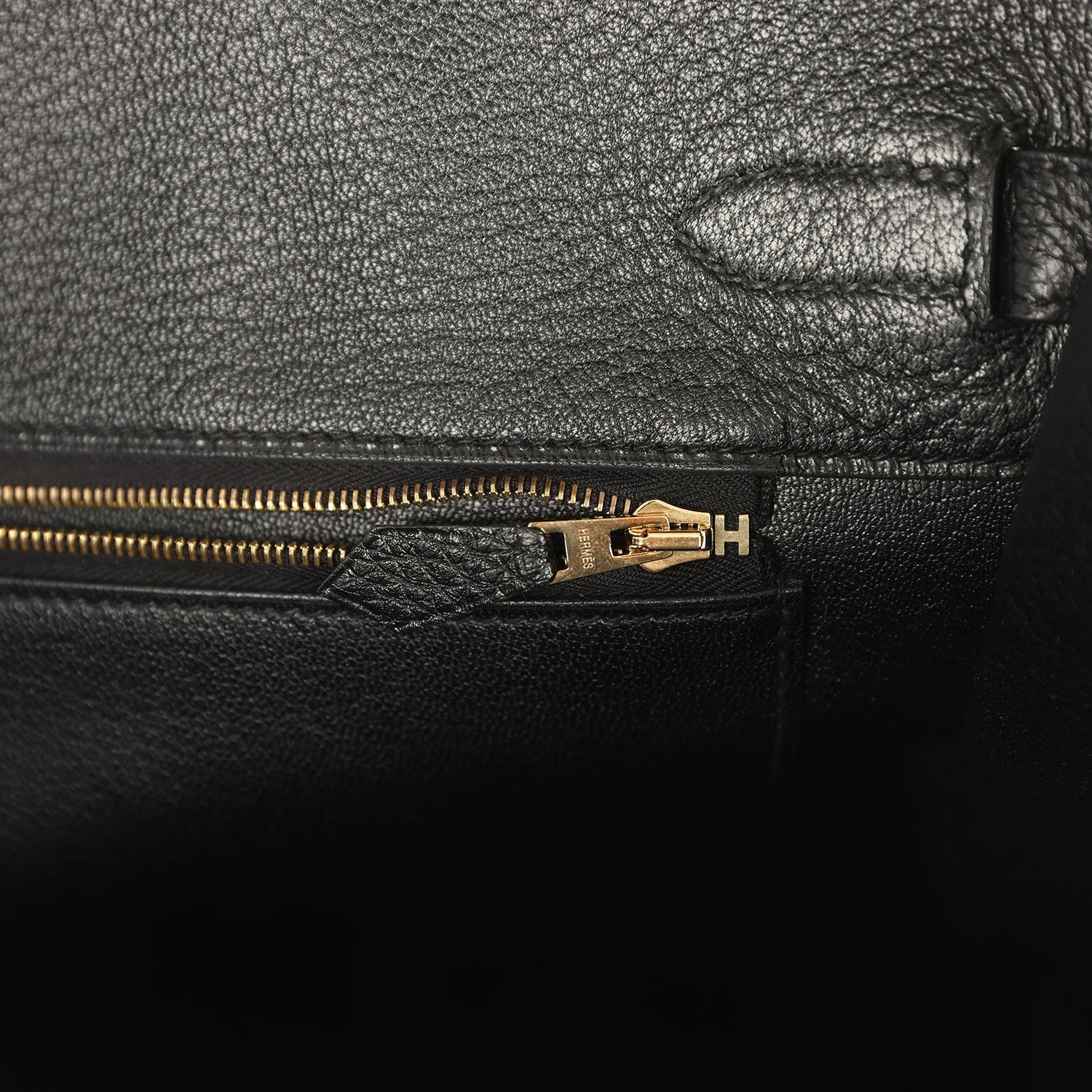 Pre-owned Hermes Birkin 35 Black Togo Gold Hardware