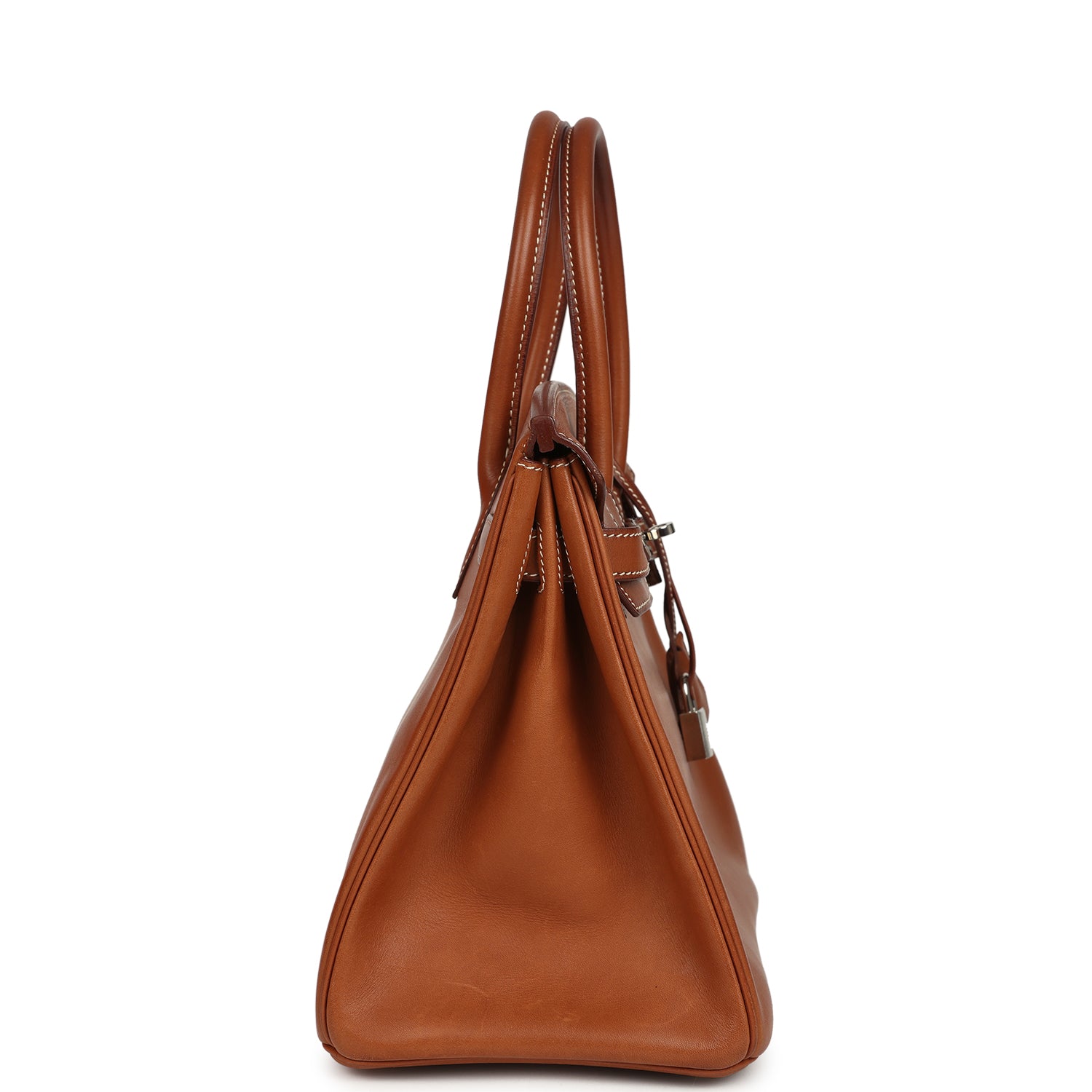 Vintage Hermes Birkin 30 Fauve Barenia Palladium Hardware