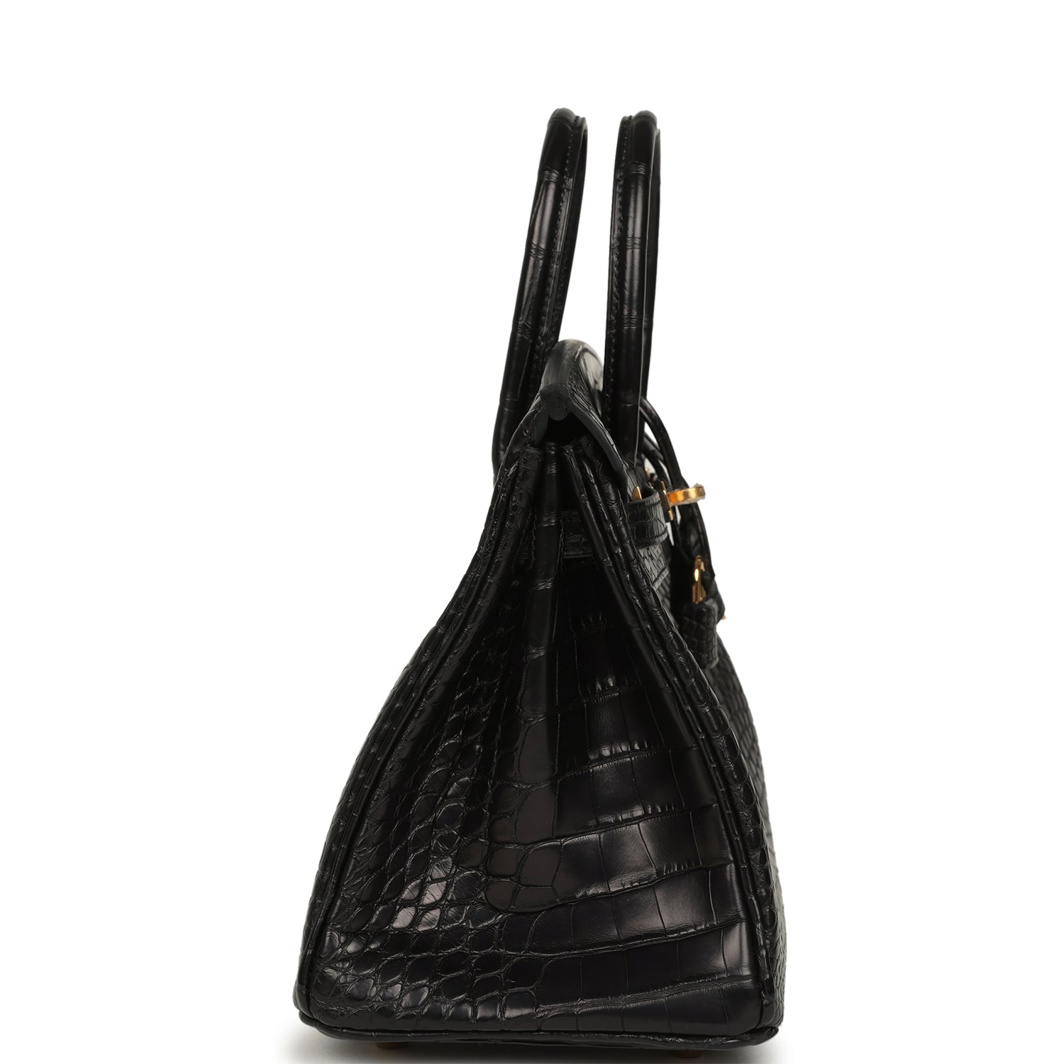 Hermes Birkin 25 Black Matte Alligator Gold Hardware