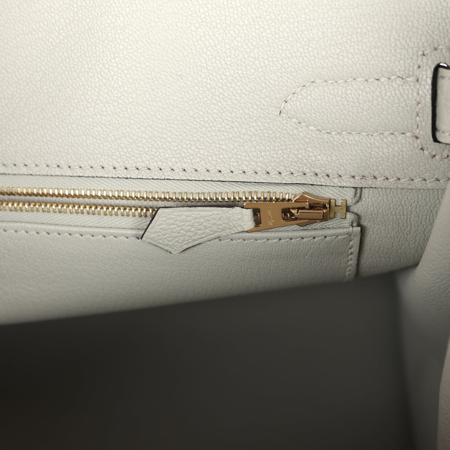 Pre-owned Hermes Birkin 30 Gris Neve Togo Gold Hardware