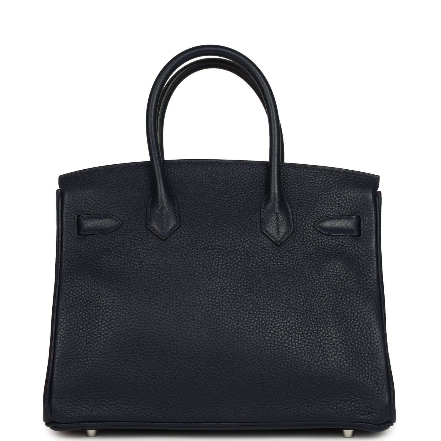 Pre-owned Hermes Birkin 30 Bleu Nuit Verso Togo Palladium Hardware