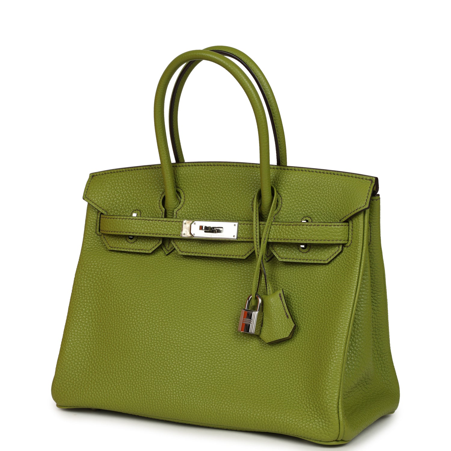 Vintage Hermes Birkin 30 Vert Anis Togo Palladium Hardware