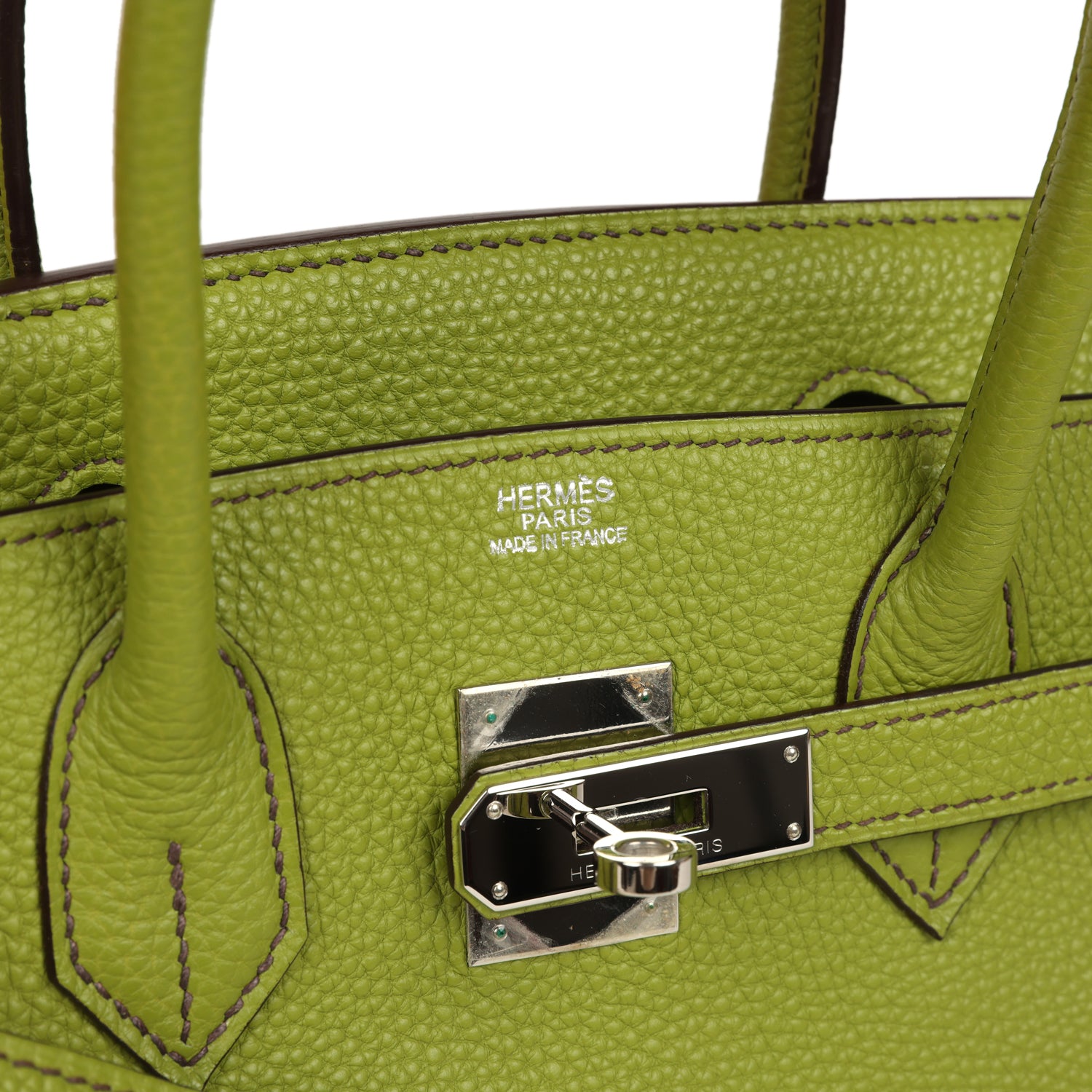 Vintage Hermes Birkin 30 Vert Anis Togo Palladium Hardware