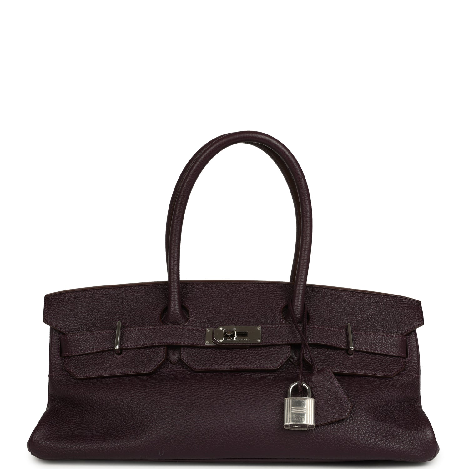 Vintage Hermes Shoulder Birkin 42 JPG Raisin Togo Palladium Hardware