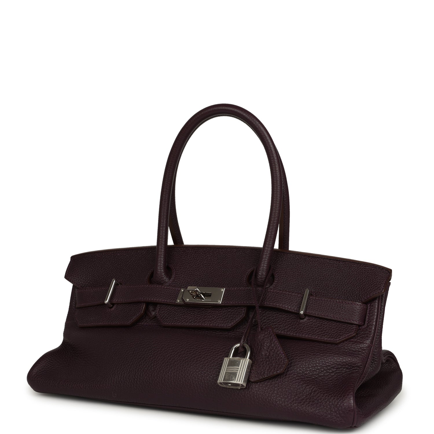 Vintage Hermes Shoulder Birkin 42 JPG Raisin Togo Palladium Hardware