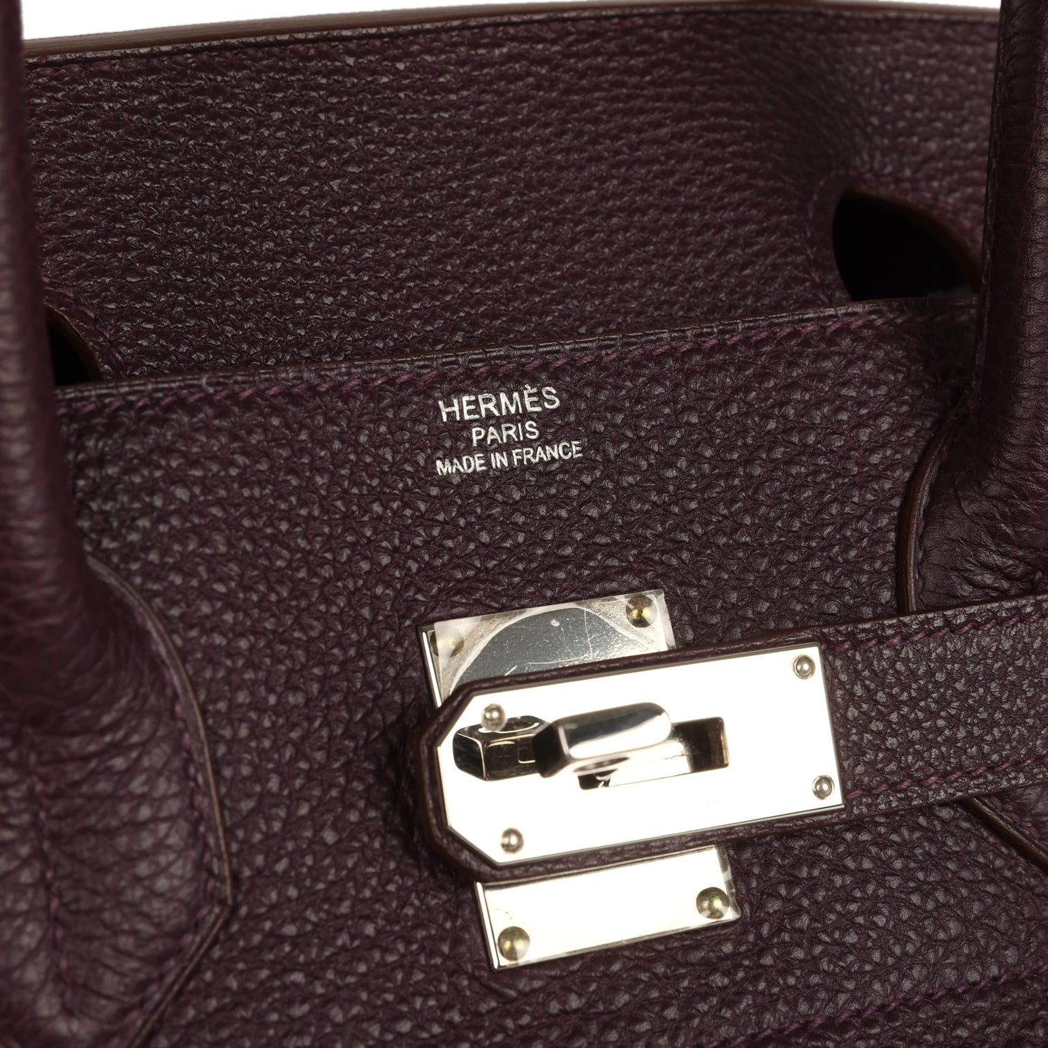 Vintage Hermes Shoulder Birkin 42 JPG Raisin Togo Palladium Hardware
