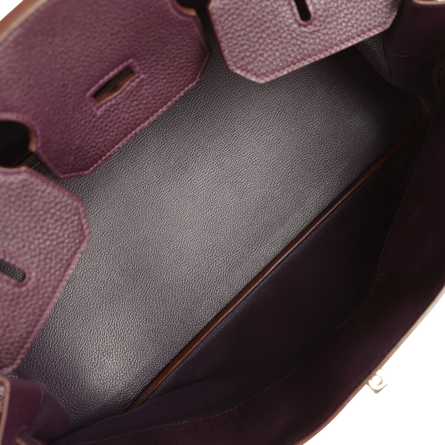 Vintage Hermes Shoulder Birkin 42 JPG Raisin Togo Palladium Hardware