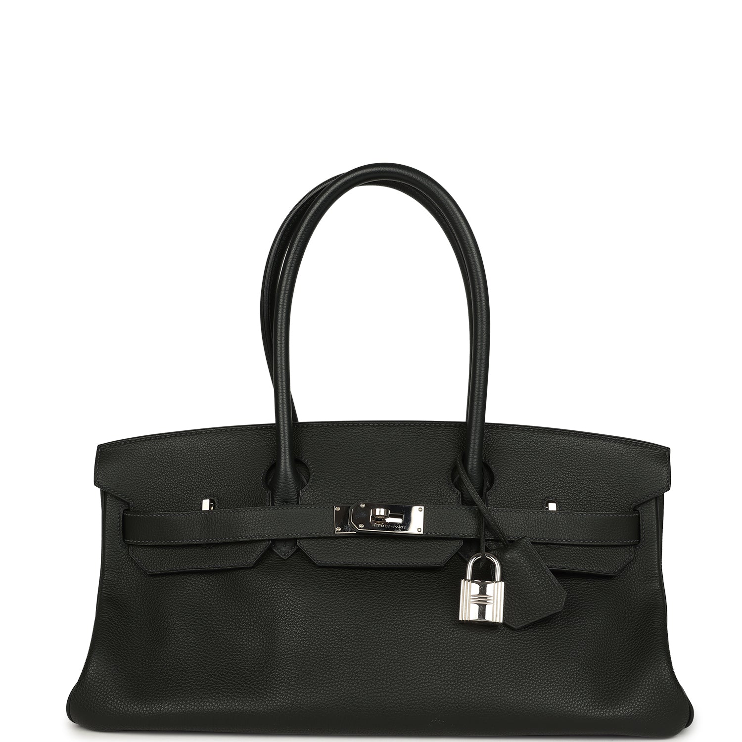 Vintage Hermes Shoulder Birkin 42 JPG Vert Fonce Togo Palladium Hardware