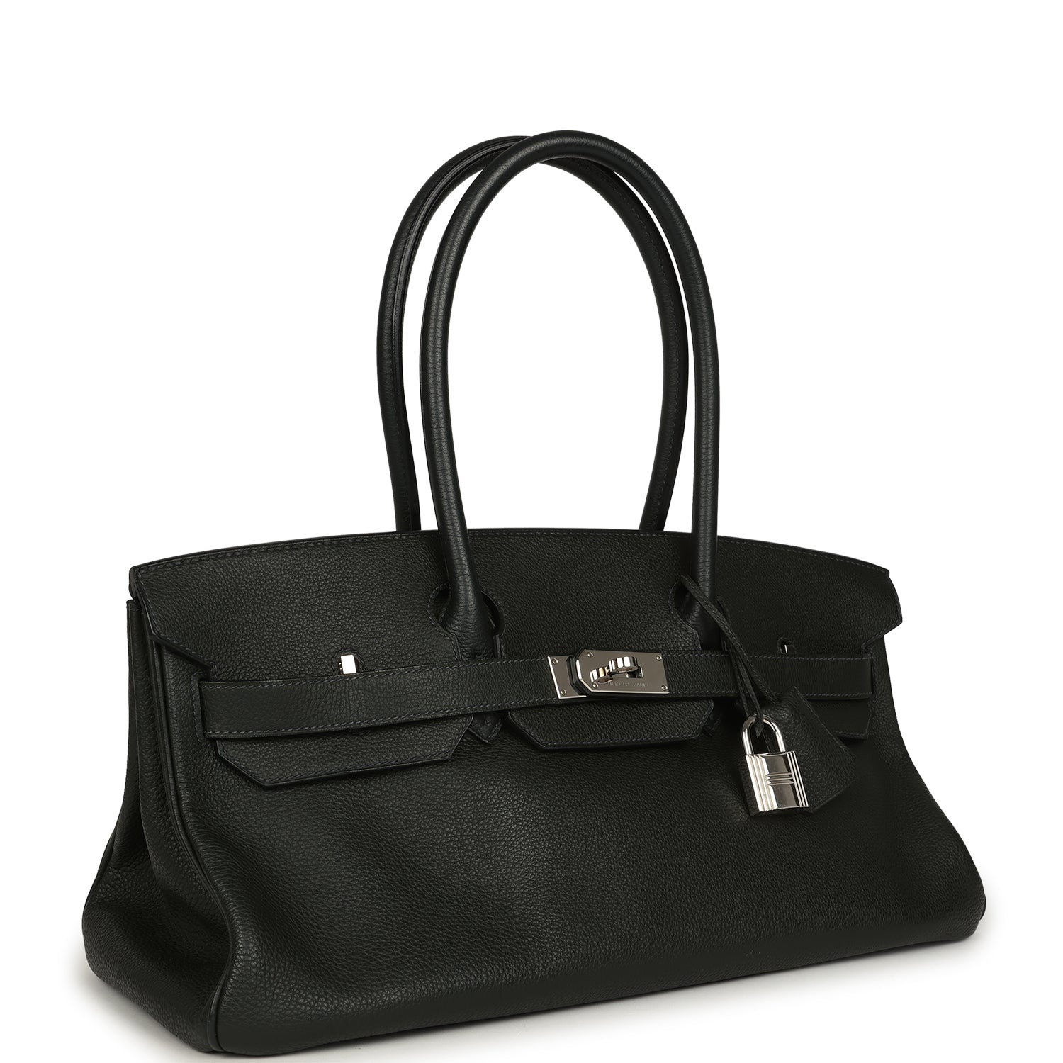 Vintage Hermes Shoulder Birkin 42 JPG Vert Fonce Togo Palladium Hardware