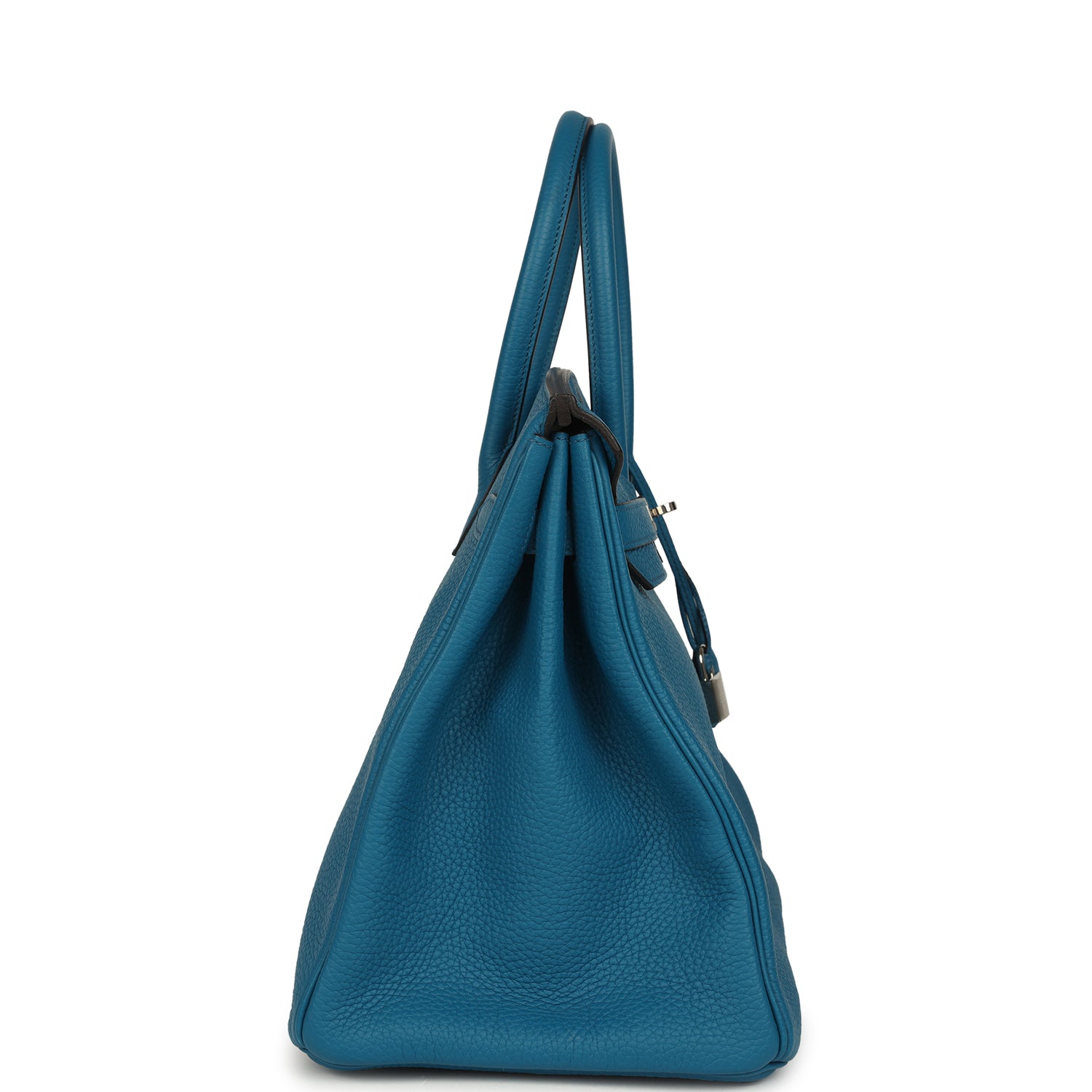 Pre-owned Hermes Birkin 35 Bleu de Galice Togo Palladium Hardware