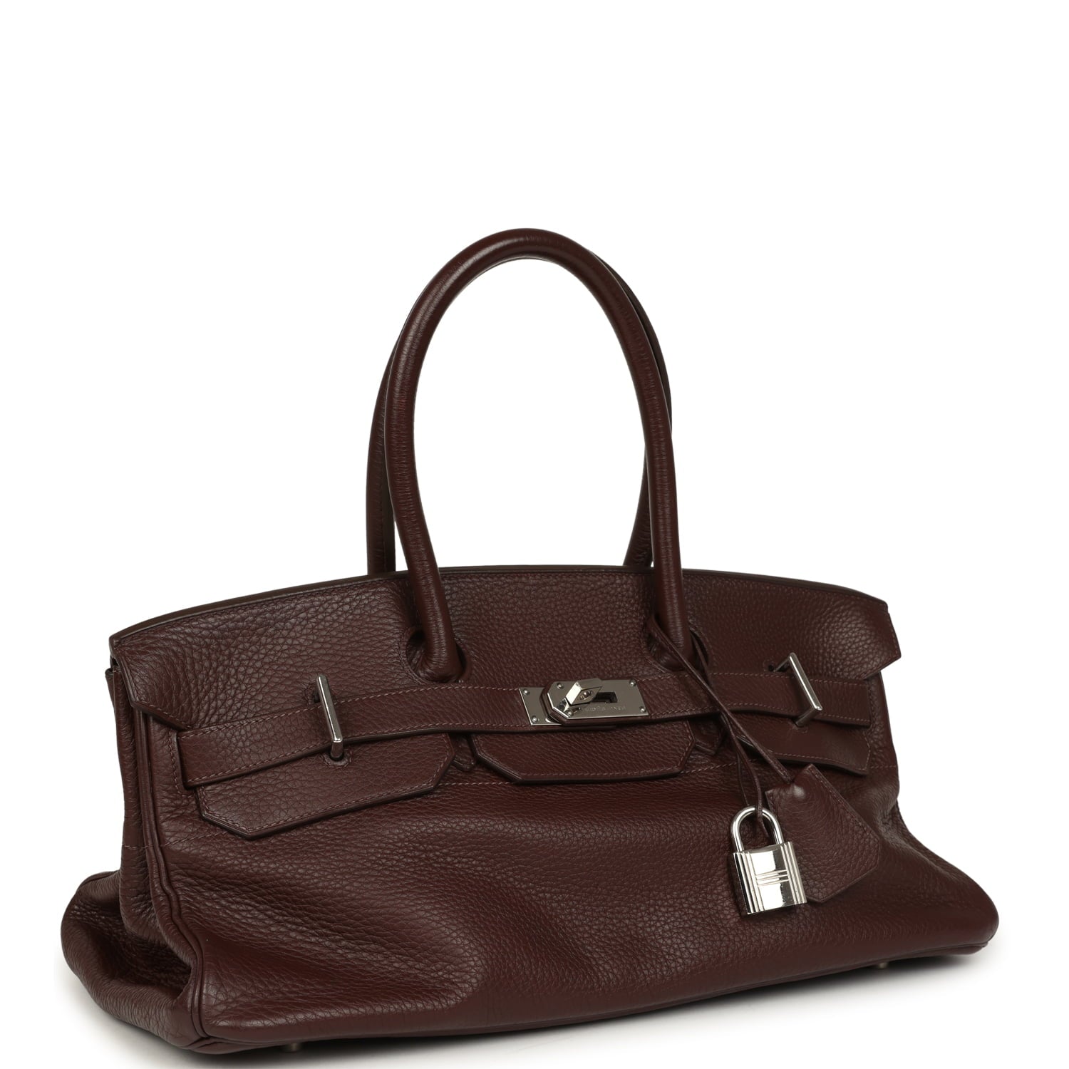 Vintage Hermes Shoulder Birkin 42 JPG Havane Clemence Palladium Hardware