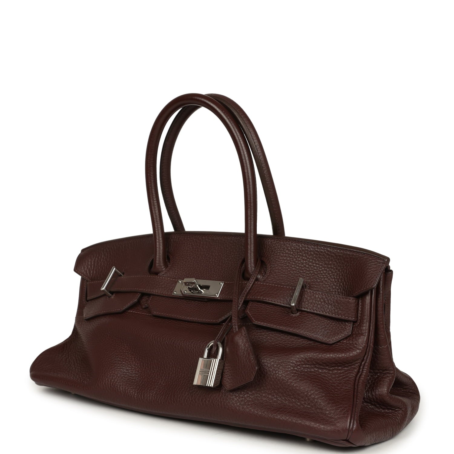 Vintage Hermes Shoulder Birkin 42 JPG Havane Clemence Palladium Hardware
