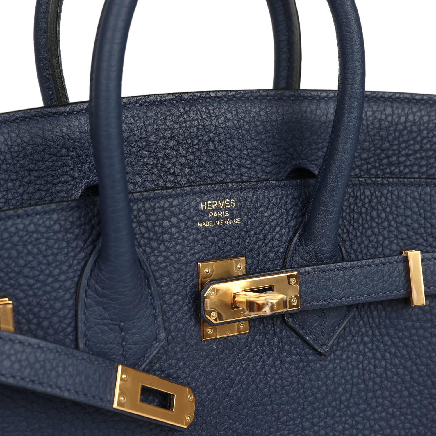 Hermes Birkin 25 Bleu Navy Togo Gold Hardware