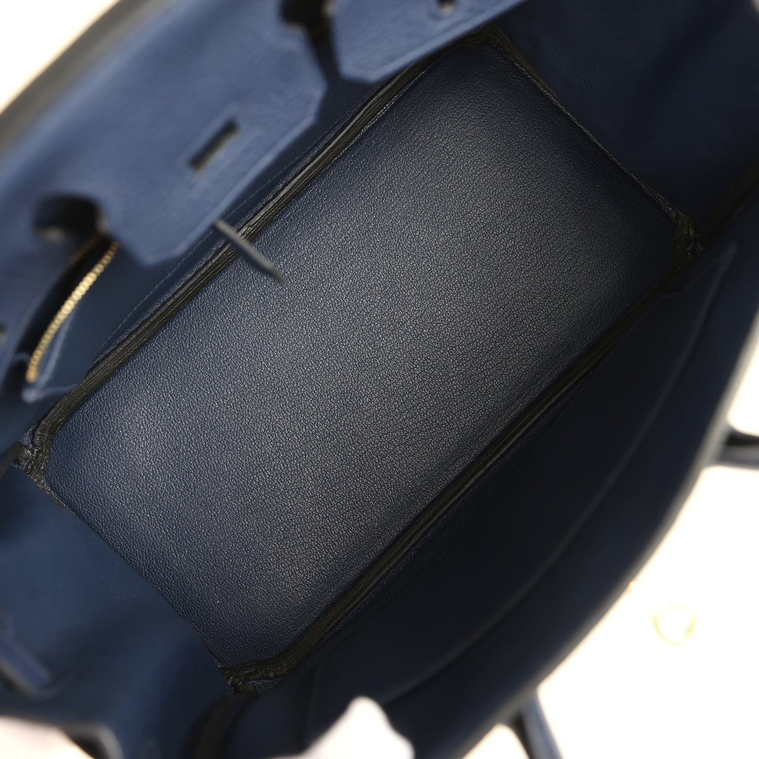 Hermes Birkin 25 Bleu Navy Togo Gold Hardware