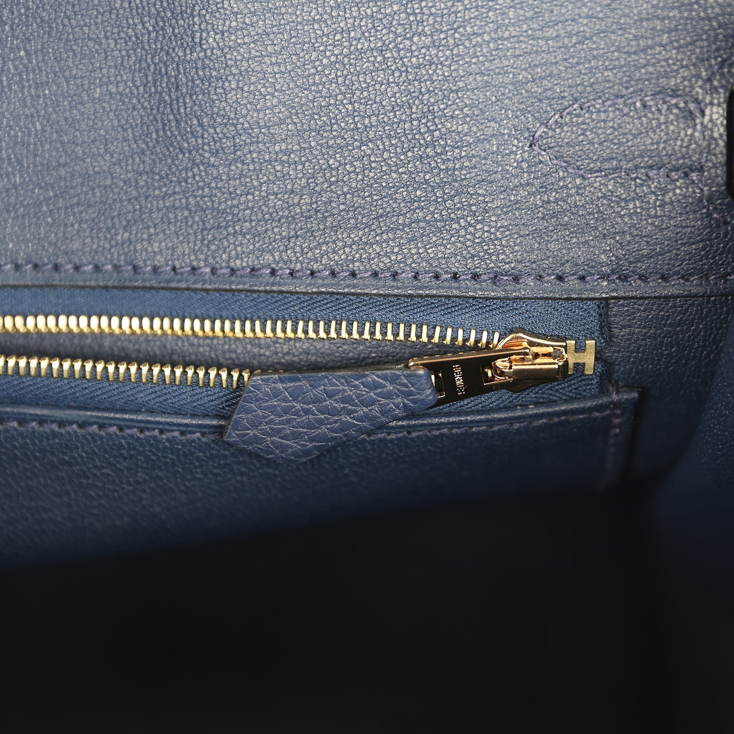 Hermes Birkin 25 Bleu Navy Togo Gold Hardware