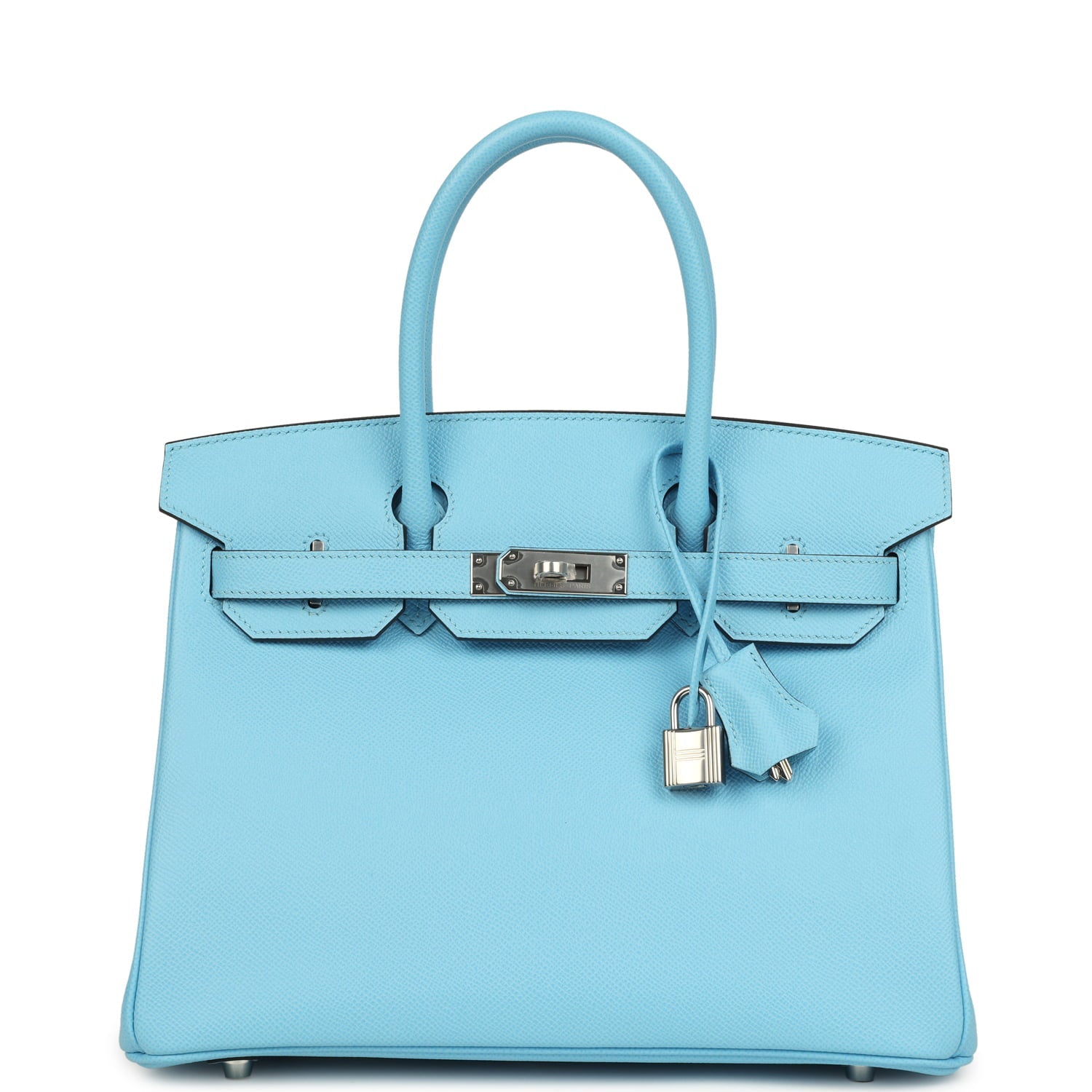 Hermes Birkin 30 Bleu Celeste Epsom Palladium Hardware