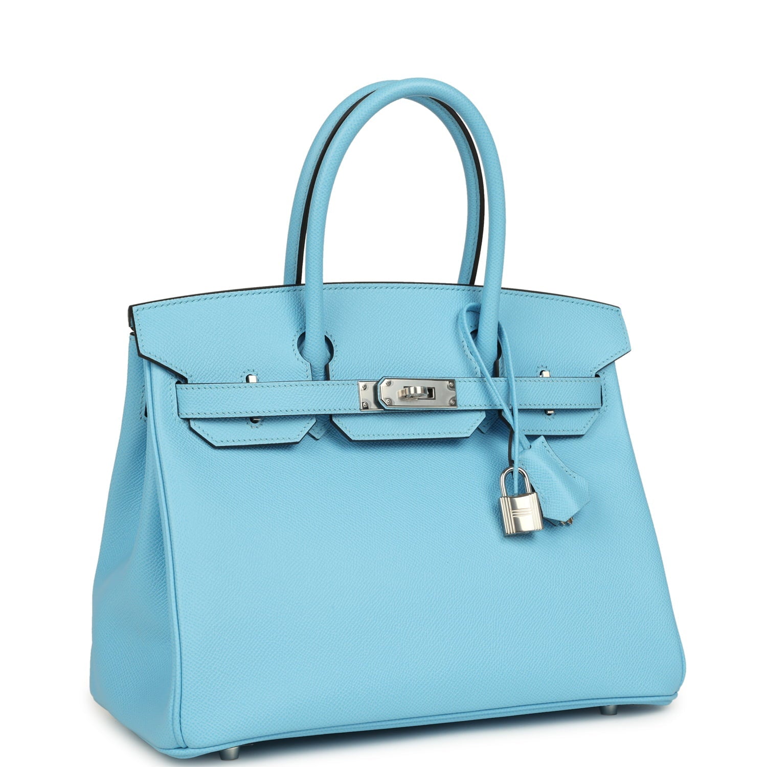 Hermes Birkin 30 Bleu Celeste Epsom Palladium Hardware