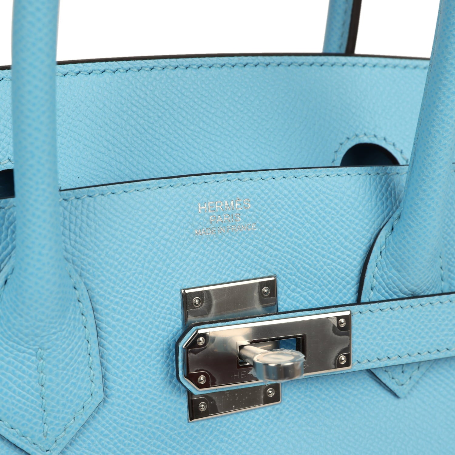 Hermes Birkin 30 Bleu Celeste Epsom Palladium Hardware