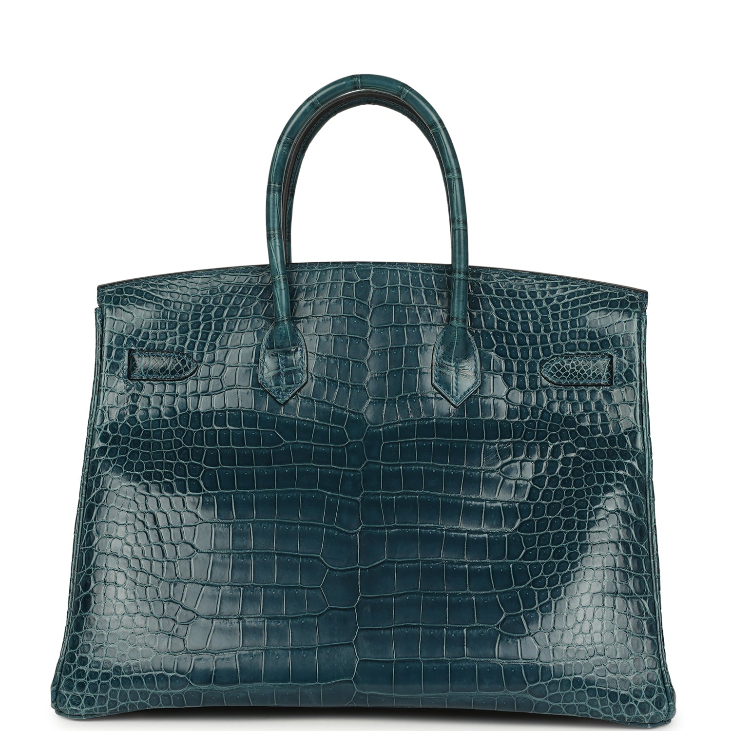 Pre-owned Hermes Birkin 35 Colvert Shiny Porosus Crocodile Gold Hardware