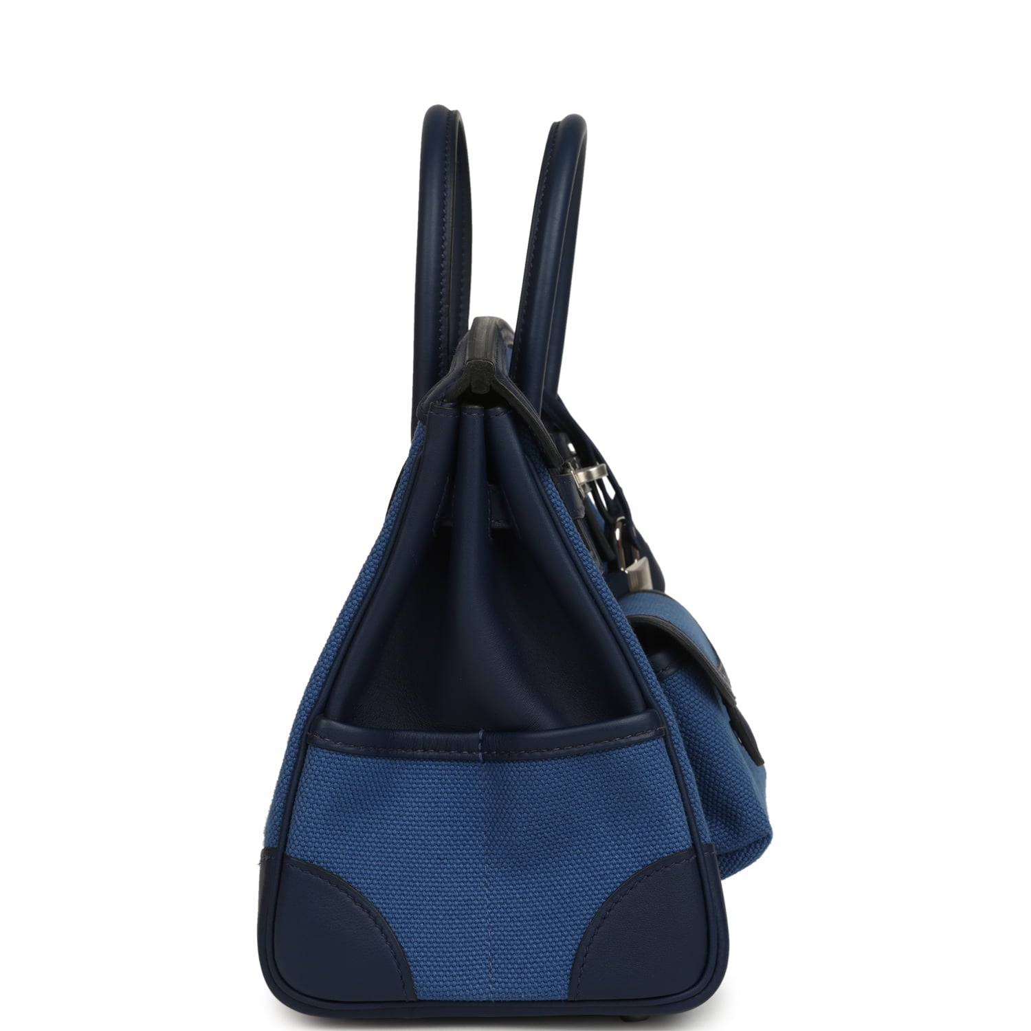Hermes Birkin Cargo 25 Egee Toile Geoland and Bleu Navy Swift Palladium Hardware
