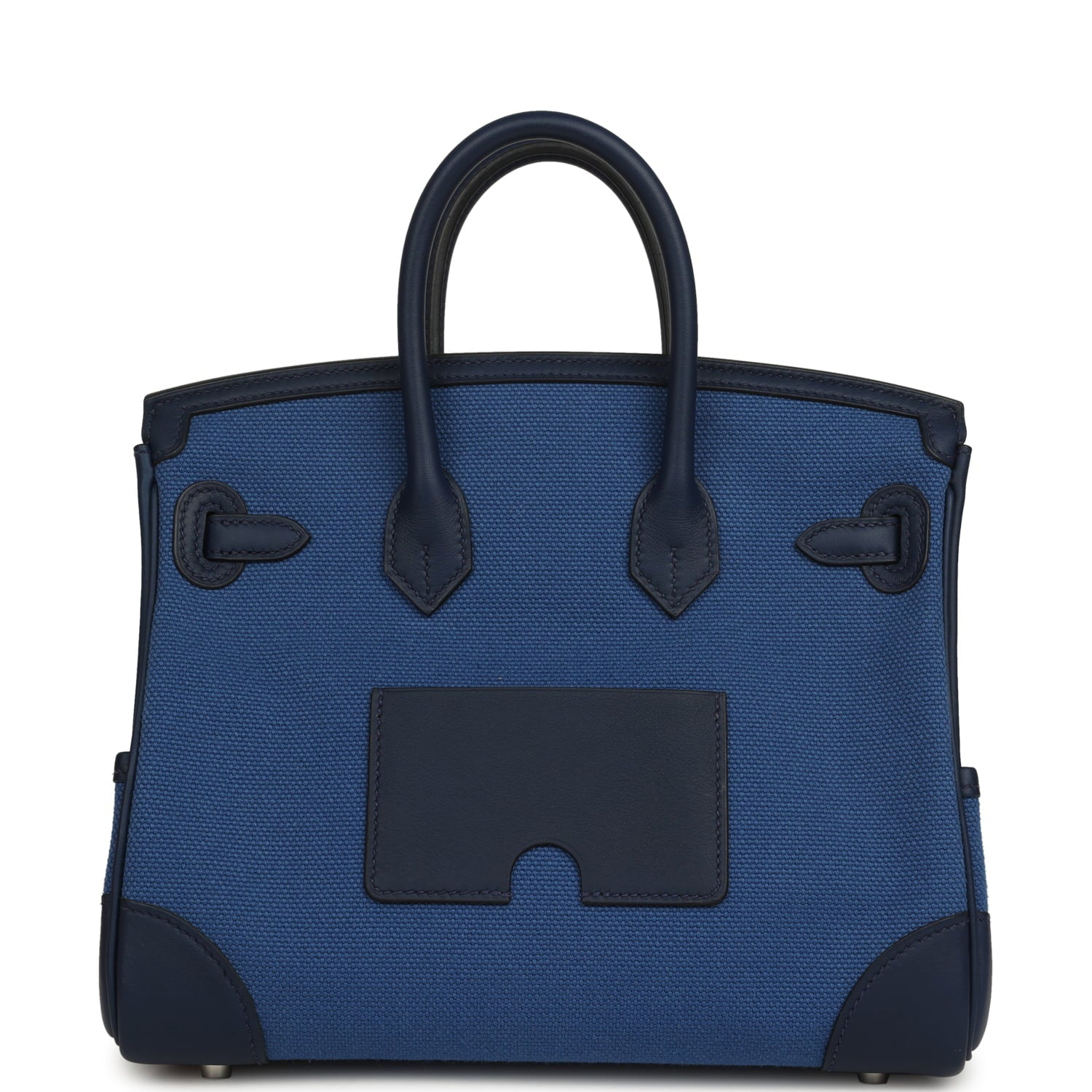 Hermes Birkin Cargo 25 Egee Toile Geoland and Bleu Navy Swift Palladium Hardware