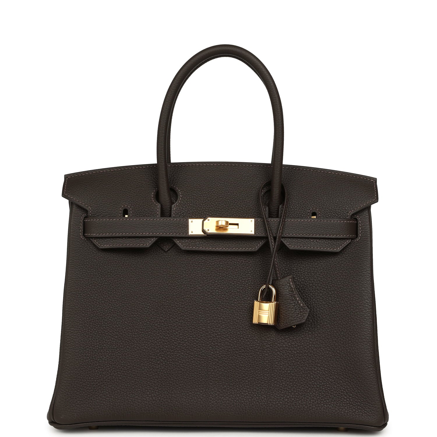 Hermes Birkin 30 Bai Brun Togo Gold Hardware