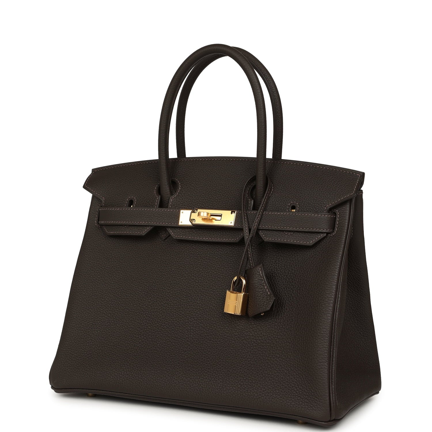 Hermes Birkin 30 Bai Brun Togo Gold Hardware