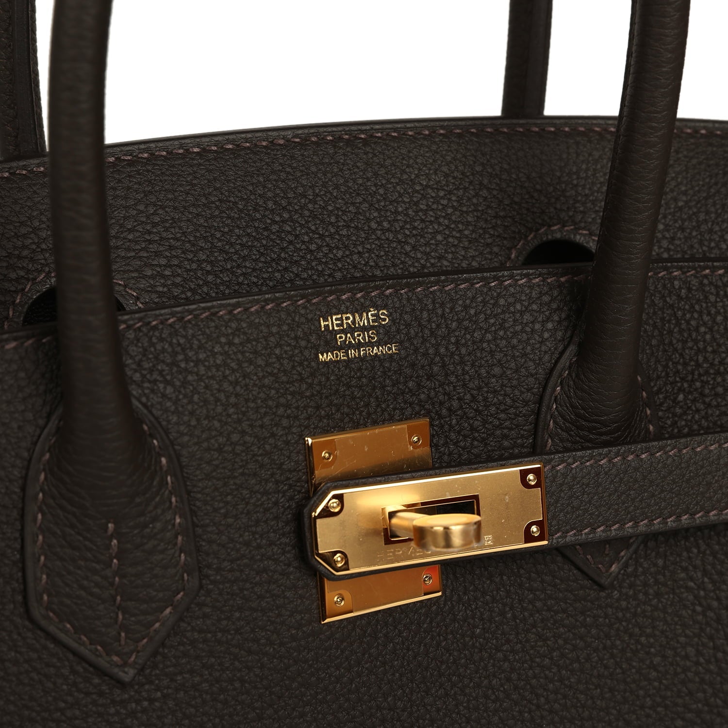 Hermes Birkin 30 Bai Brun Togo Gold Hardware