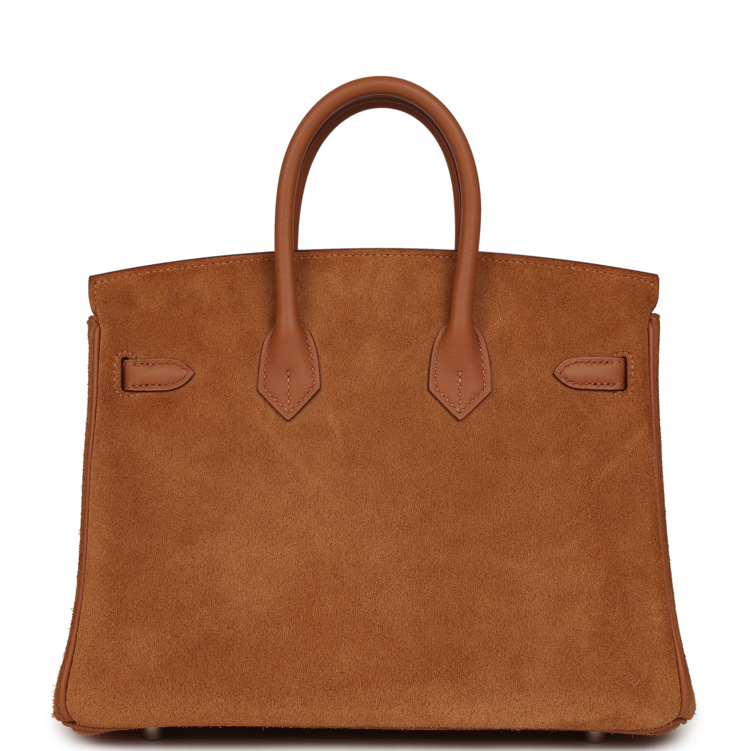 Pre-owned Hermes Birkin 25 Chamois Grizzly and Gold Swift Palladium Hardware