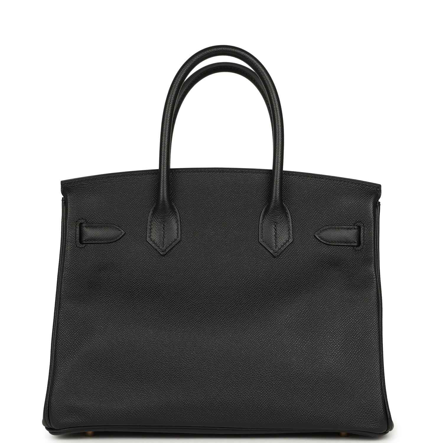 Pre-owned Hermes Birkin 30 Black Epsom Gold Hardware
