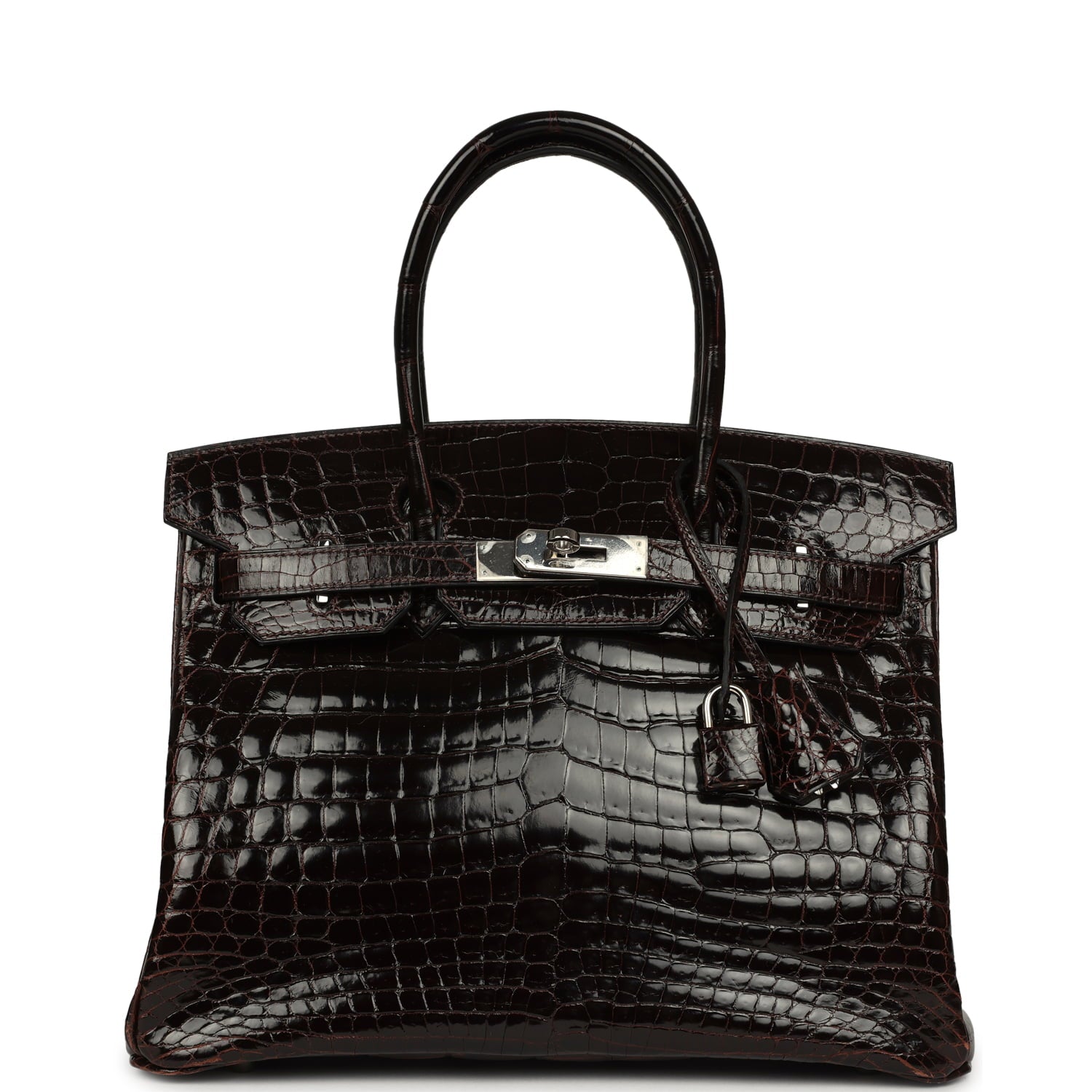 Vintage Hermes Birkin 30 Cocaon Shiny Niloticus Crocodile Palladium Hardware