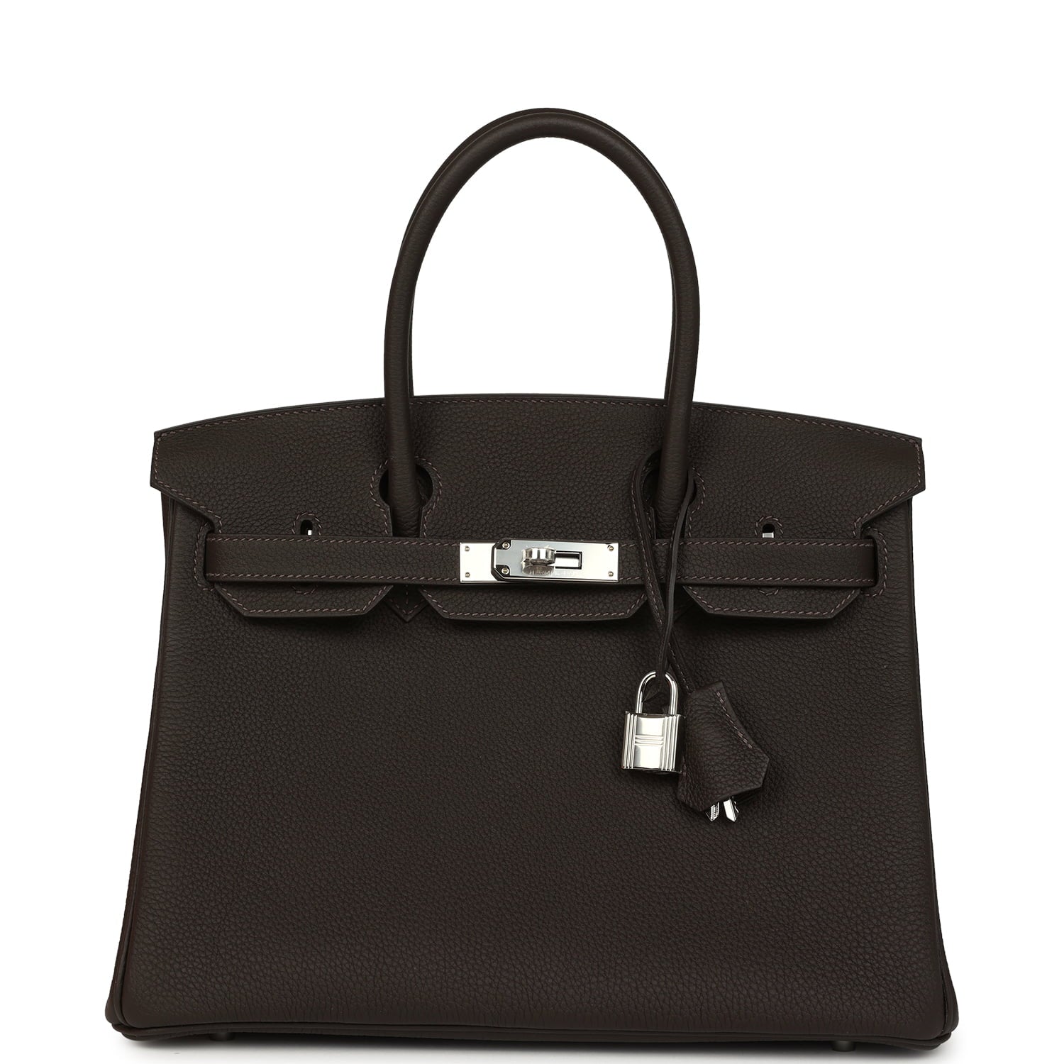Hermes Birkin 30 Bai Brun Togo Palladium Hardware