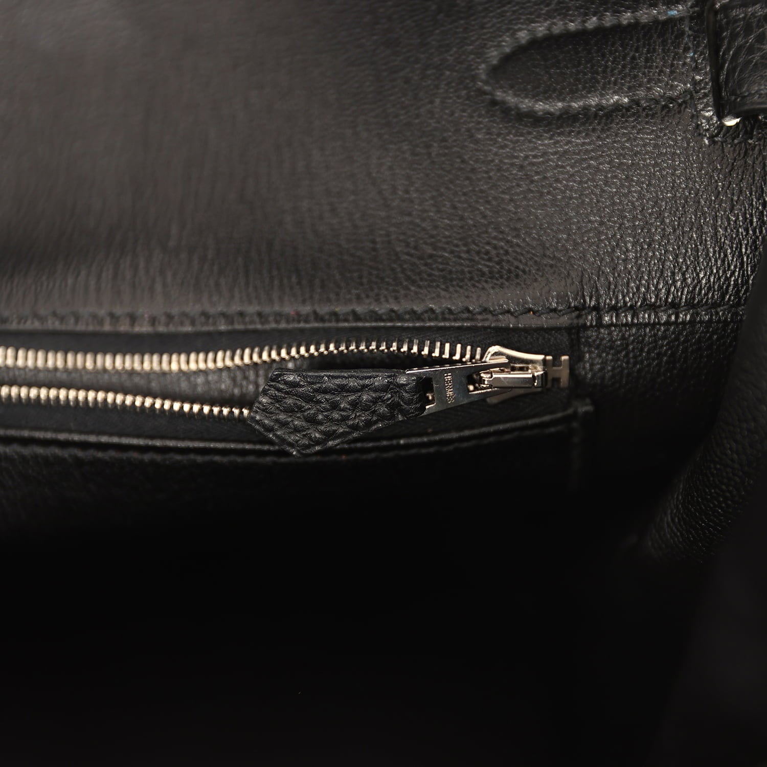 Pre-owned Hermes Birkin 40 Black Togo Palladium Hardware