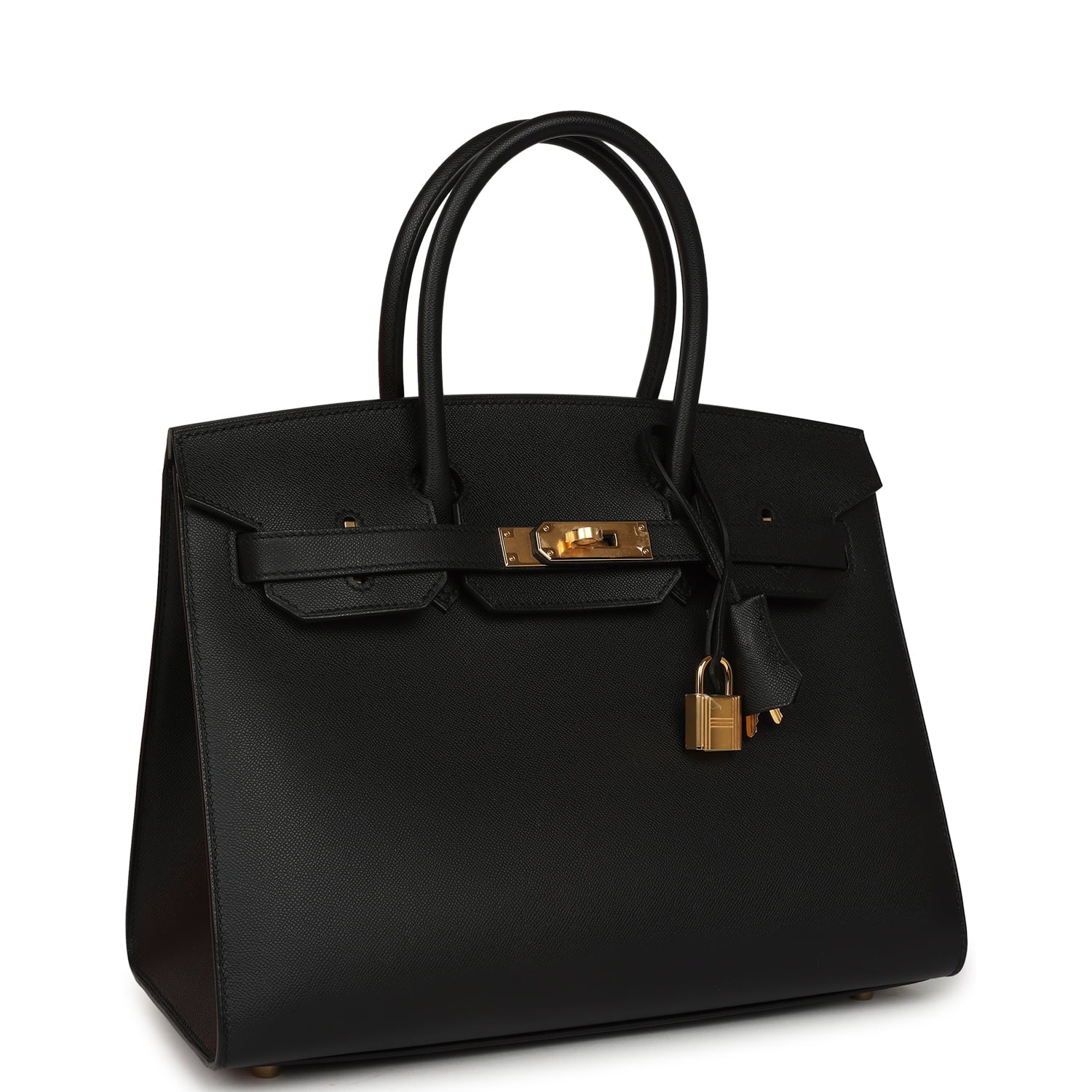 Hermes Birkin Sellier 30 Black Madame Gold Hardware