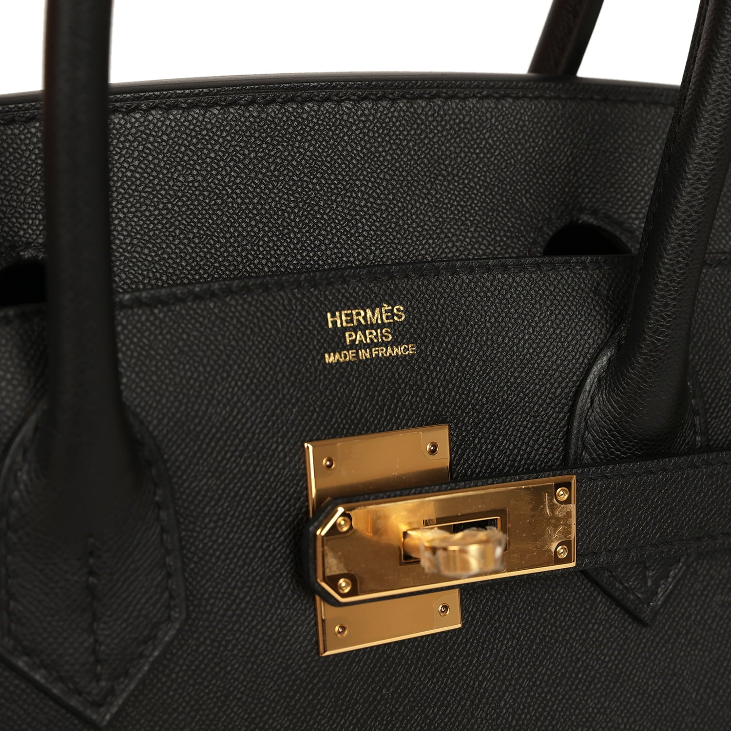 Hermes Birkin Sellier 30 Black Madame Gold Hardware