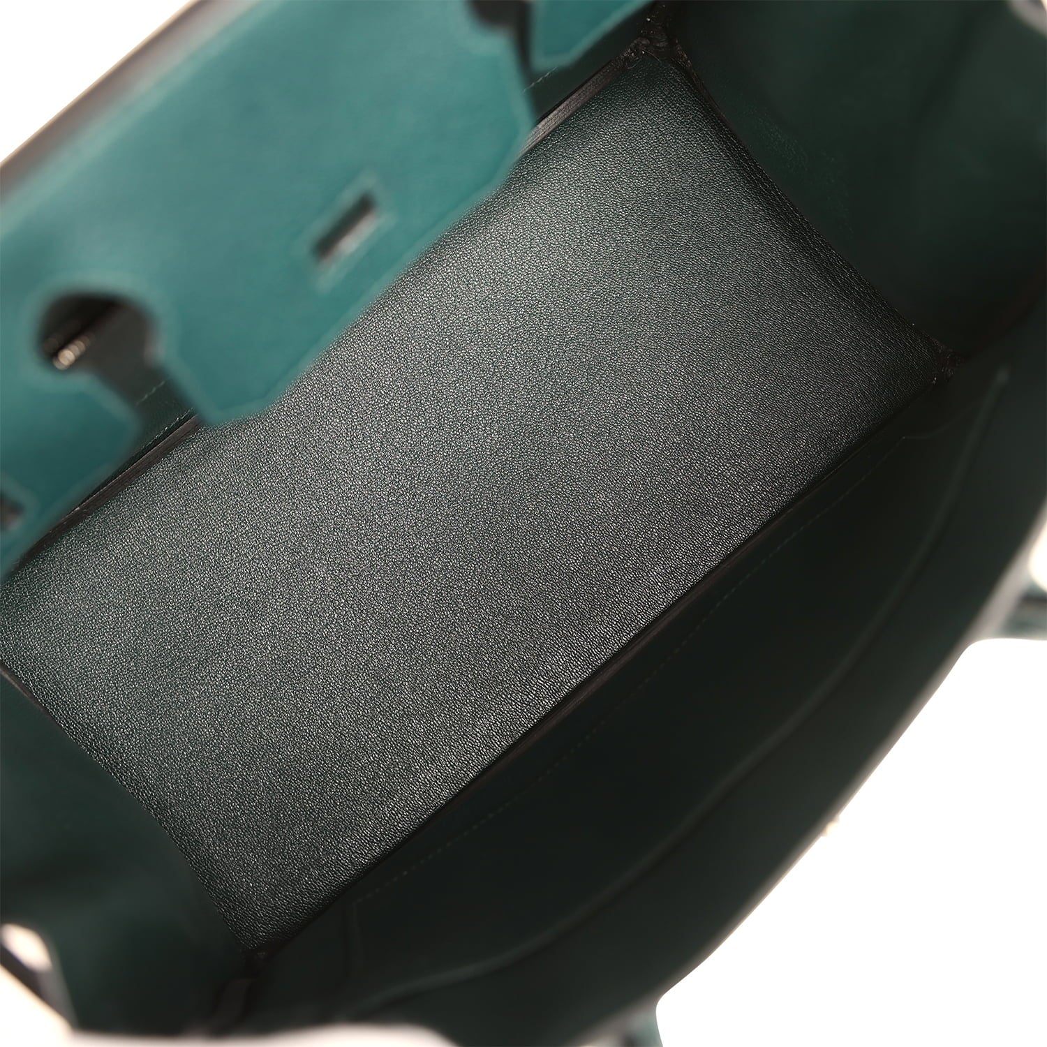 Hermes Birkin 30 Vert Cypress Chevre Coromandel Palladium Hardware