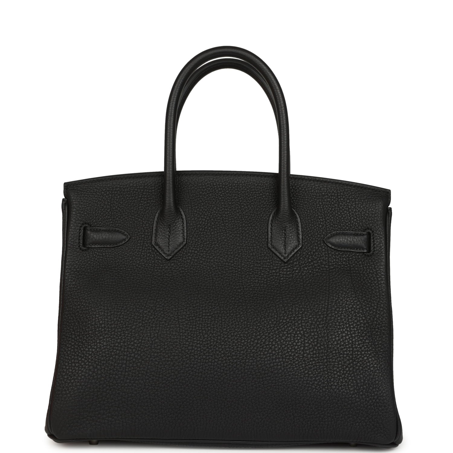 Pre-owned Hermes Birkin 30 Black Togo Palladium Hardware