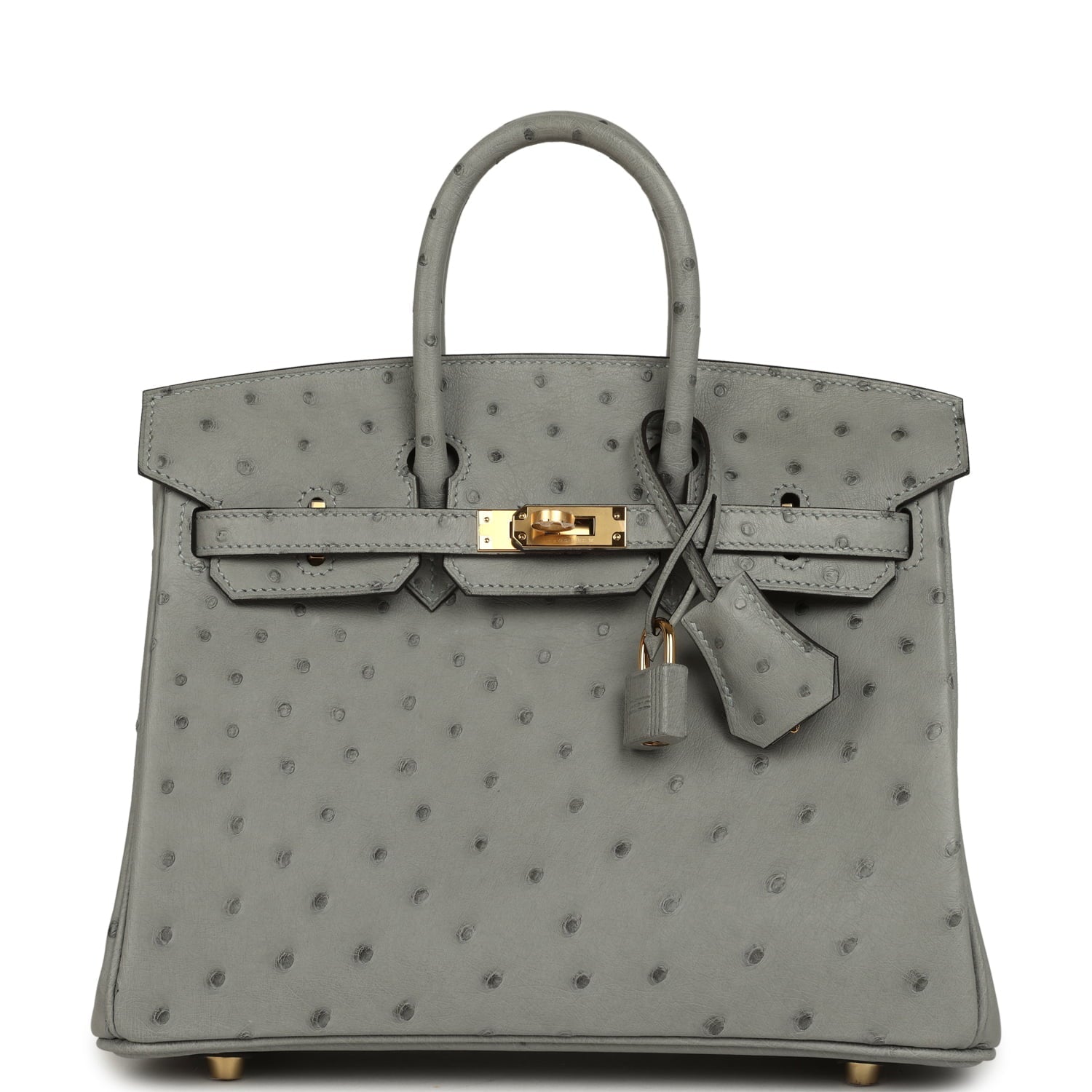 Hermes Birkin 25 Bleu Glacier Ostrich Gold Hardware
